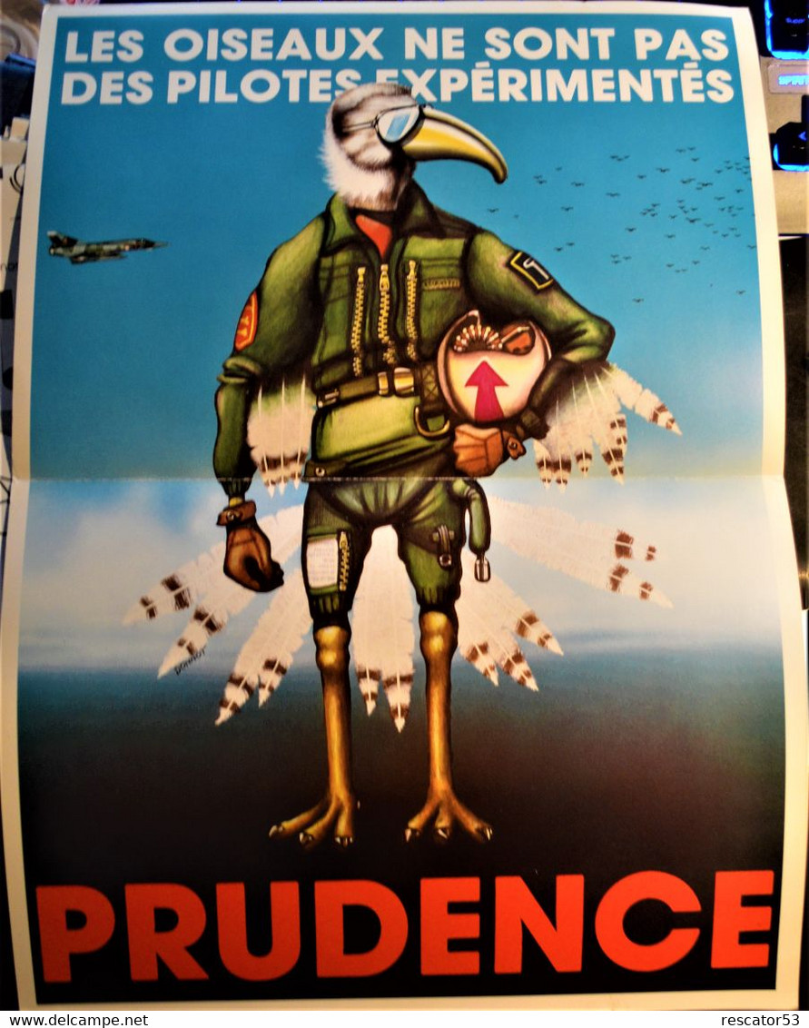 Affiche Pour La Sécurité Des Vols 41 X 30 Cm Pilotes De Chasse - Aviation