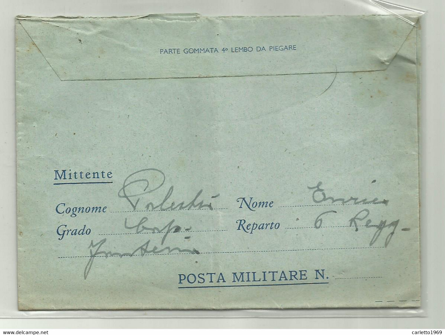 CARTOLINA   POSTALE FORZE ARMATE 6 REGGIMENTO 1943 - Entiers Postaux