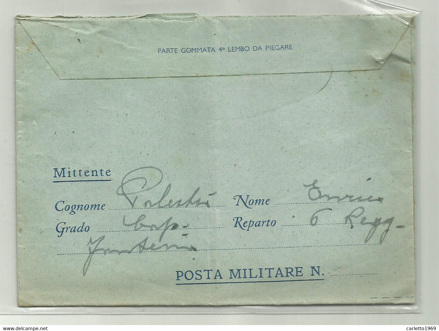 CARTOLINA   POSTALE FORZE ARMATE 6 REGGIMENTO 1943 - Stamped Stationery