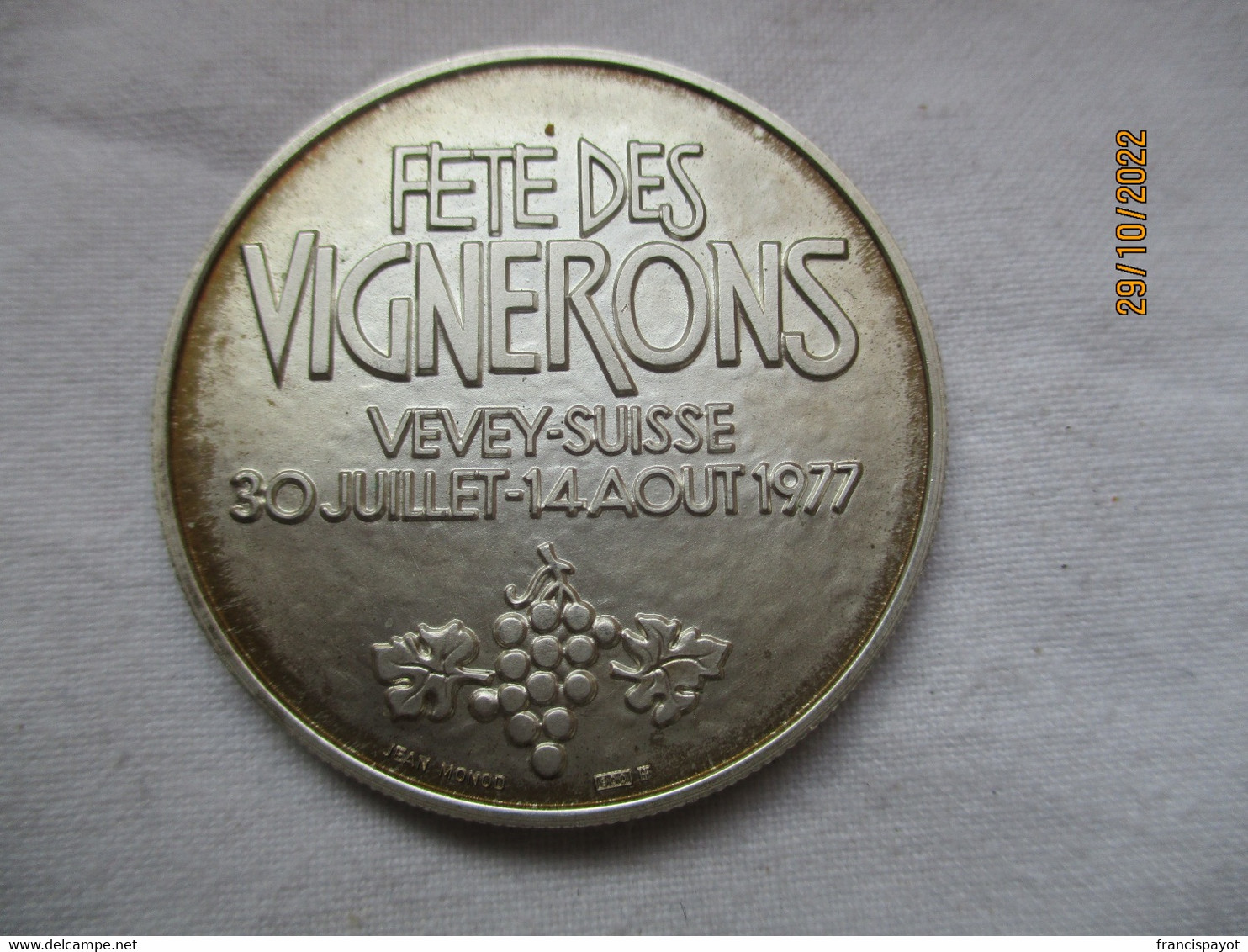 Suisse: Médaille Commémorative  Fête Des Vignerons 1977 - Gewerbliche