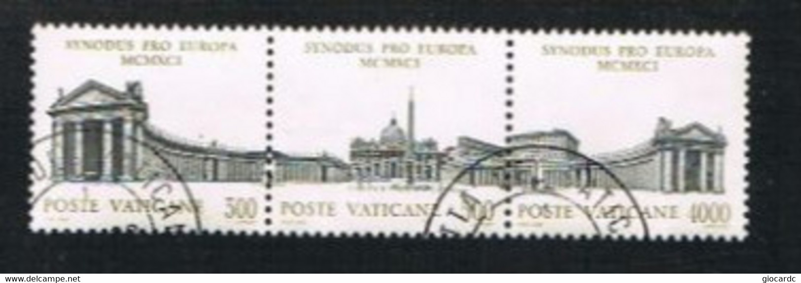 VATICANO - UNIF.921.923 - 1991 ASSEMBLEA SPECIALE PER L'EUROPA DEL SINODO DEI VESCOVI   -  USED° - Oblitérés