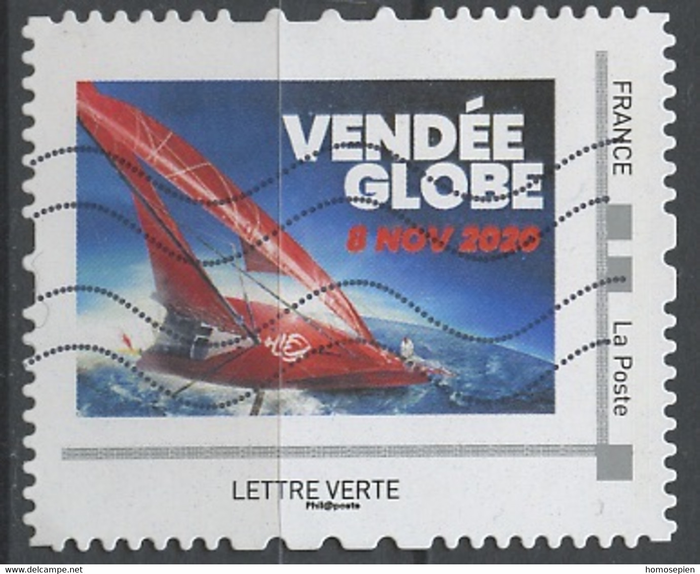 France - Frankreich Timbre Personnalisé 2010 Y&T N°IDT67Aa-005 - Michel N°BS(?) (o) - Vendée Globe 2020 - Used Stamps