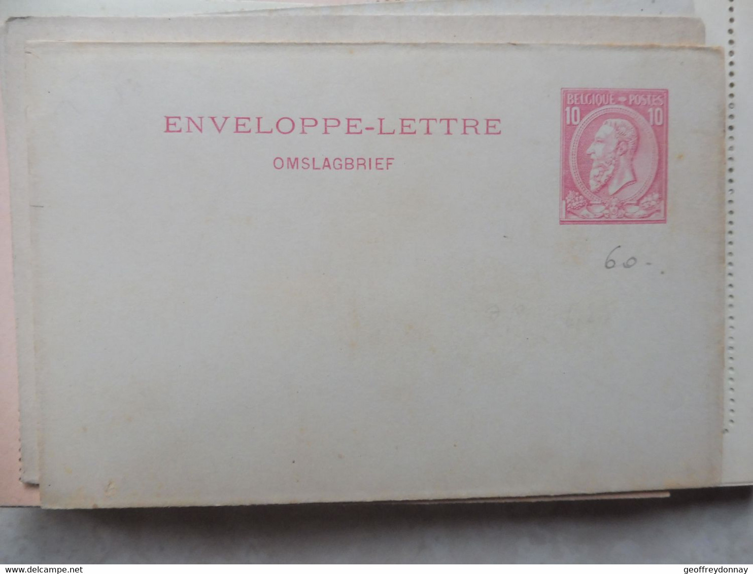 Entier Postale Entiers Postaux Enveloppe Lettre 1 Mnh Neuf Perfect Leopold 2 - Letter Covers