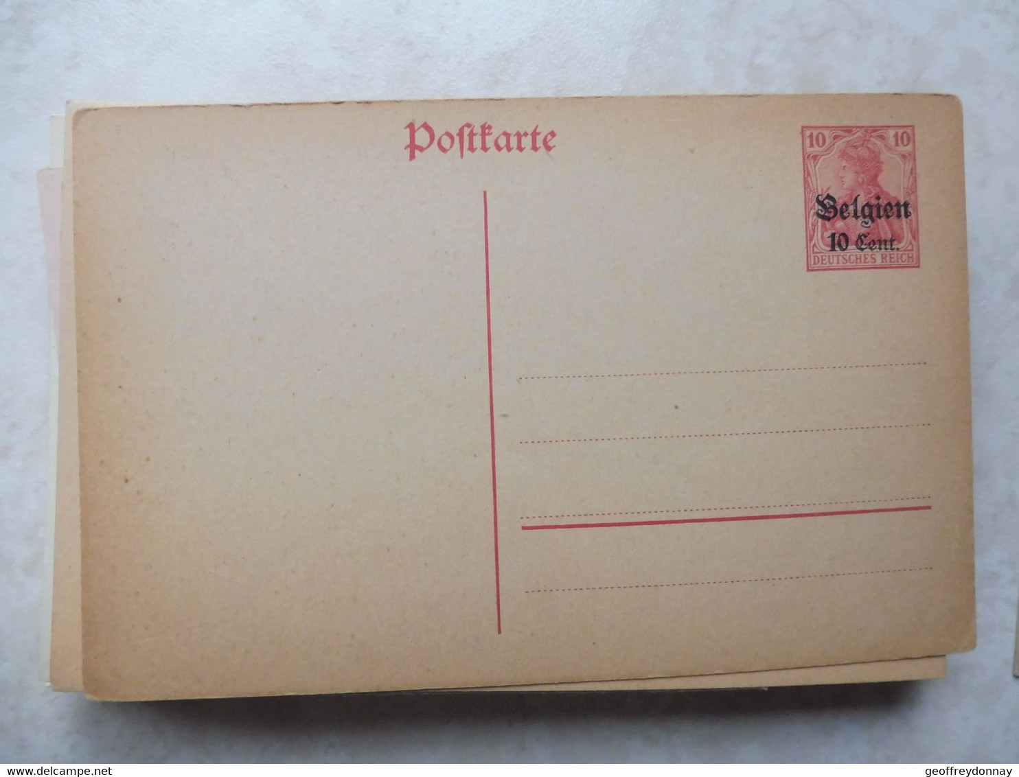 Entier Postale Entiers Postaux Occupation Allemande Numero 4 Neerlandais   1916  Parfait Perfect - Duitse Bezetting