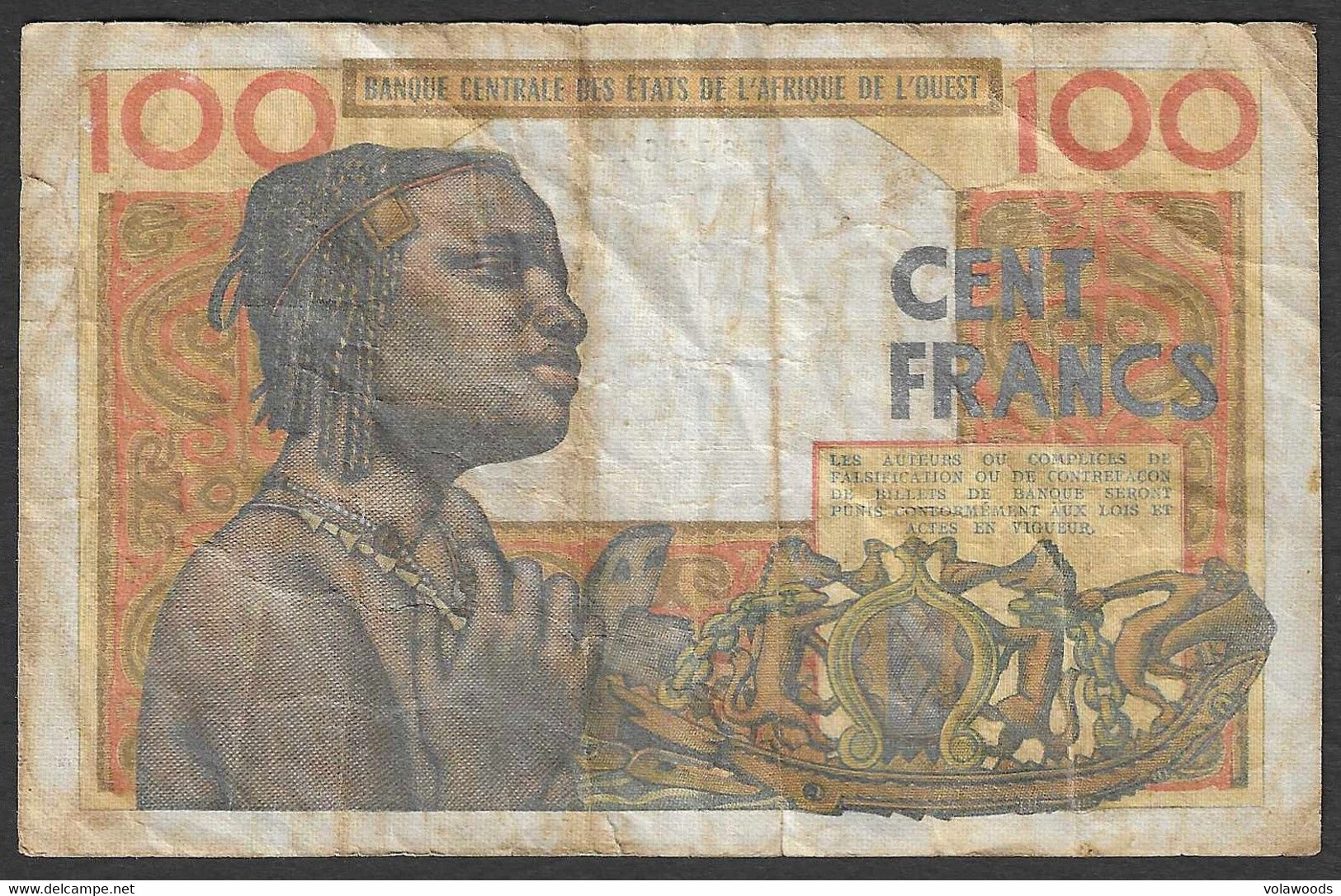 Senegal - Banconota Circolata Da 100 Franchi P-701 Kb - 1961 #19 - Senegal