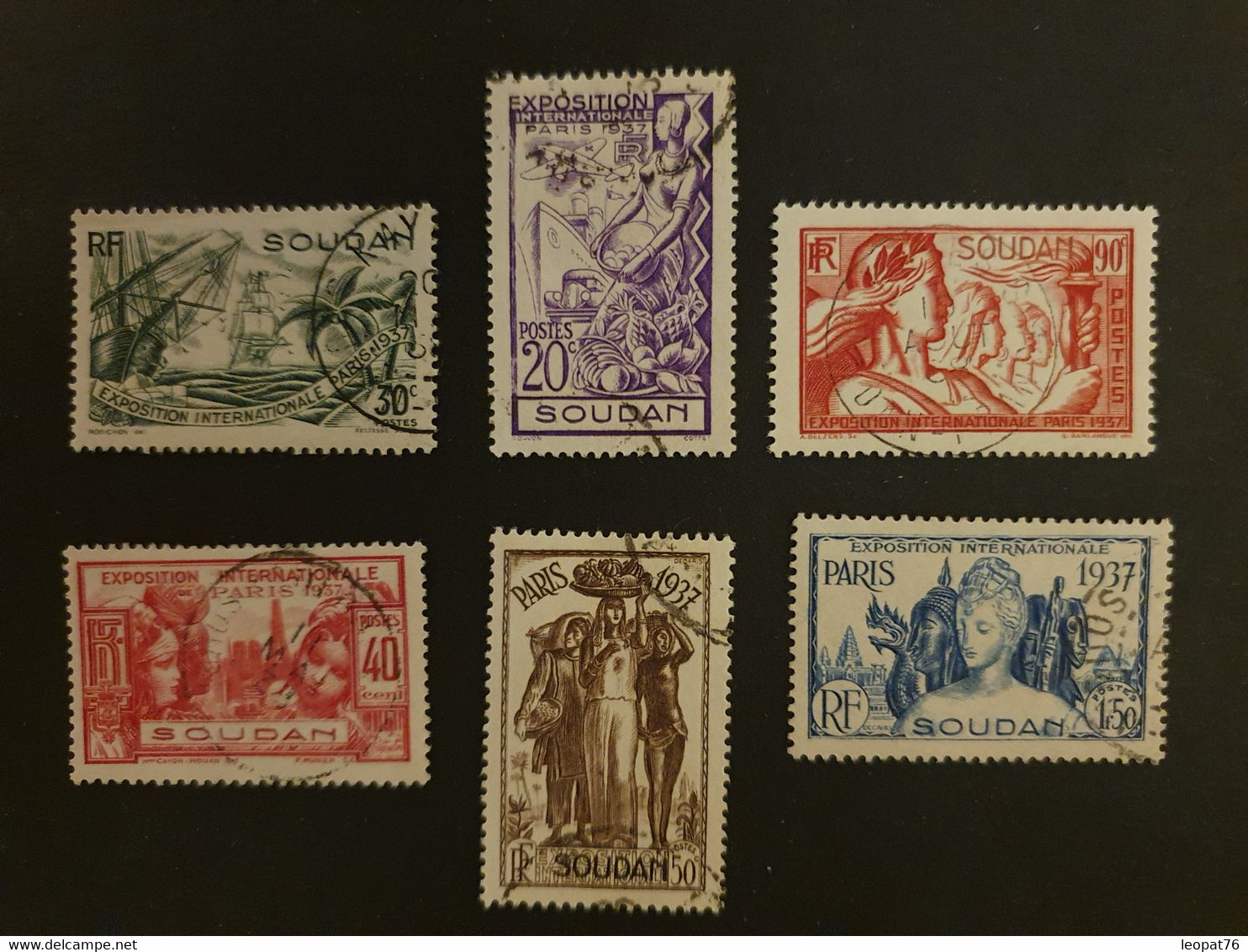 Soudan - Série Complète N° 93/98 Expo 1937 - Oblitérés - Gebraucht