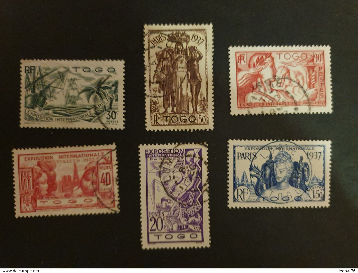 Togo - Série Complète N° 165/170 Expo 1937 - Oblitérés - Gebraucht