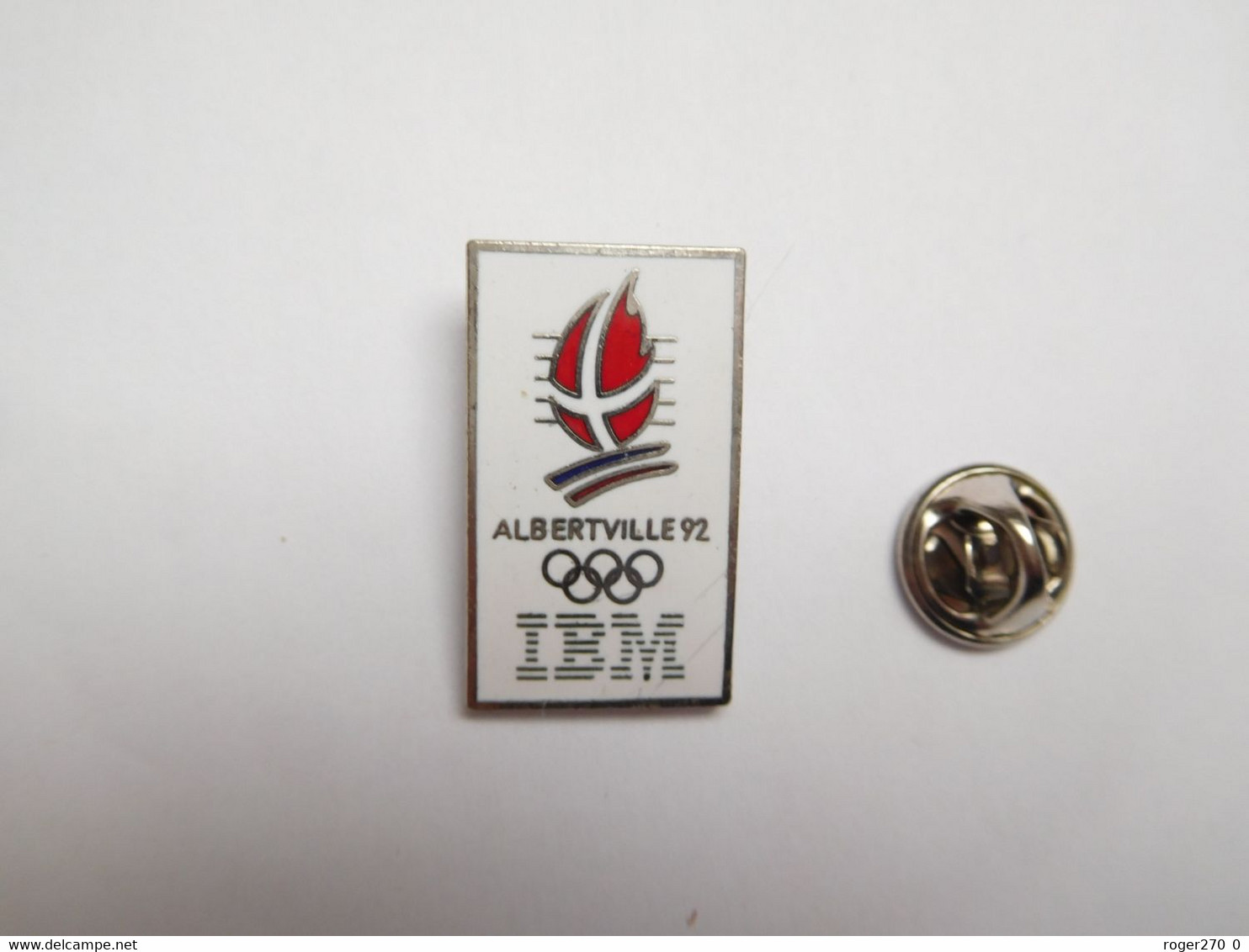 Beau Pin's En EGF , JO , Jeux Olympiques  Albertville 1992 , IBM , Signé C - Jeux Olympiques