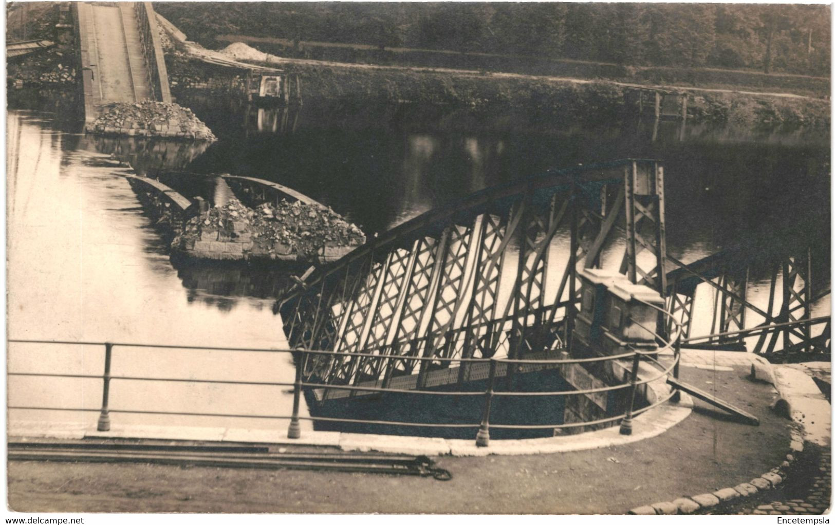 CPA Carte Postale Belgique Engis  Pont Dynamité Par L'armée Belge En 1914 VM58031 - Engis