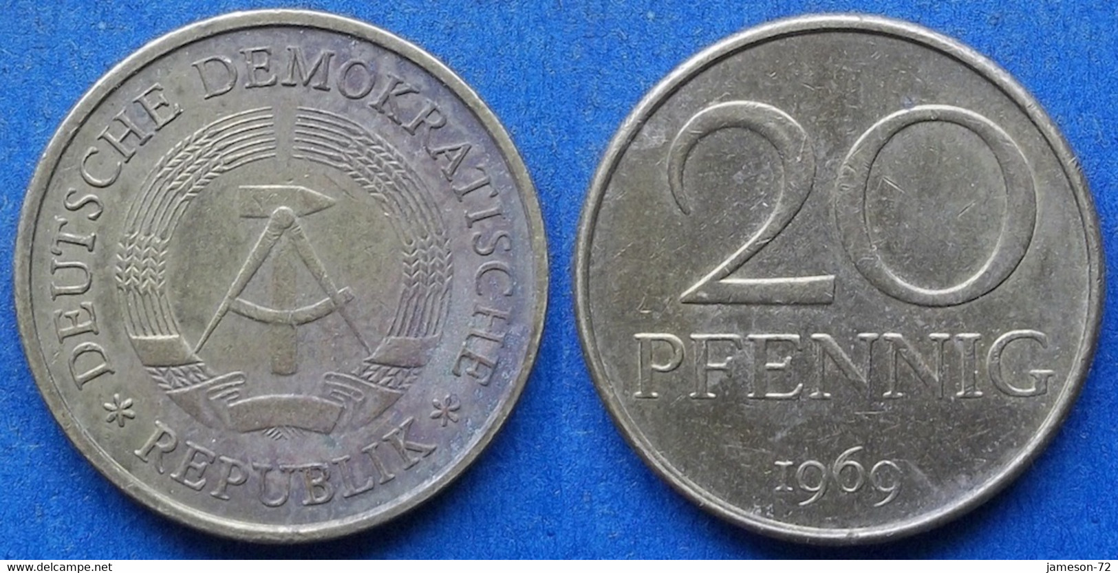 GDR · DDR - 20 Pfennig 1969 KM# 11 Democratic Republic (1948-1990) - Edelweiss Coins - 20 Pfennig