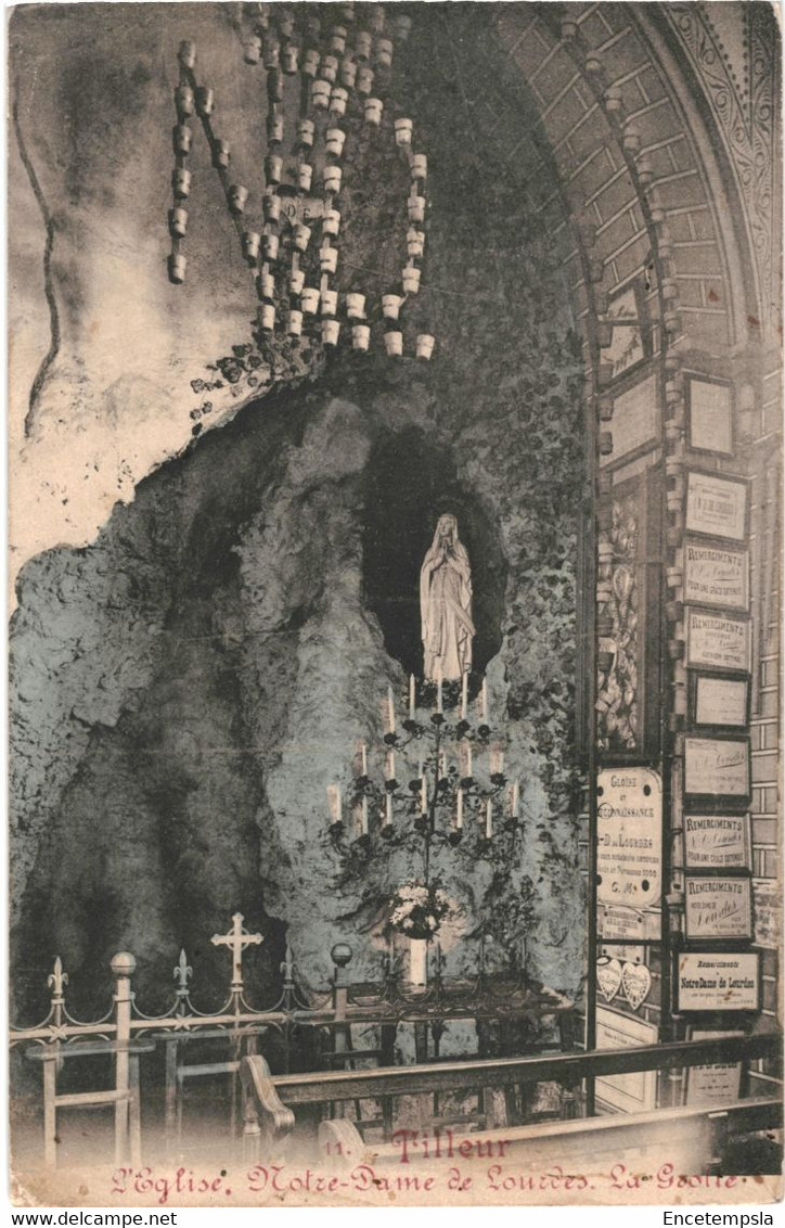 CPA Carte Postale Belgique Tilleur Eglise Notre Dame De Lourdes La Grotte  VM58044 - Saint-Nicolas