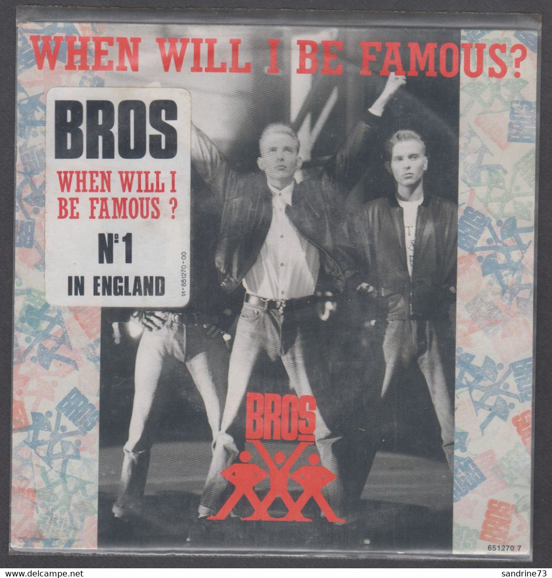 Disque Vinyle 45t - Bros - When Will I Be Famous - Dance, Techno En House