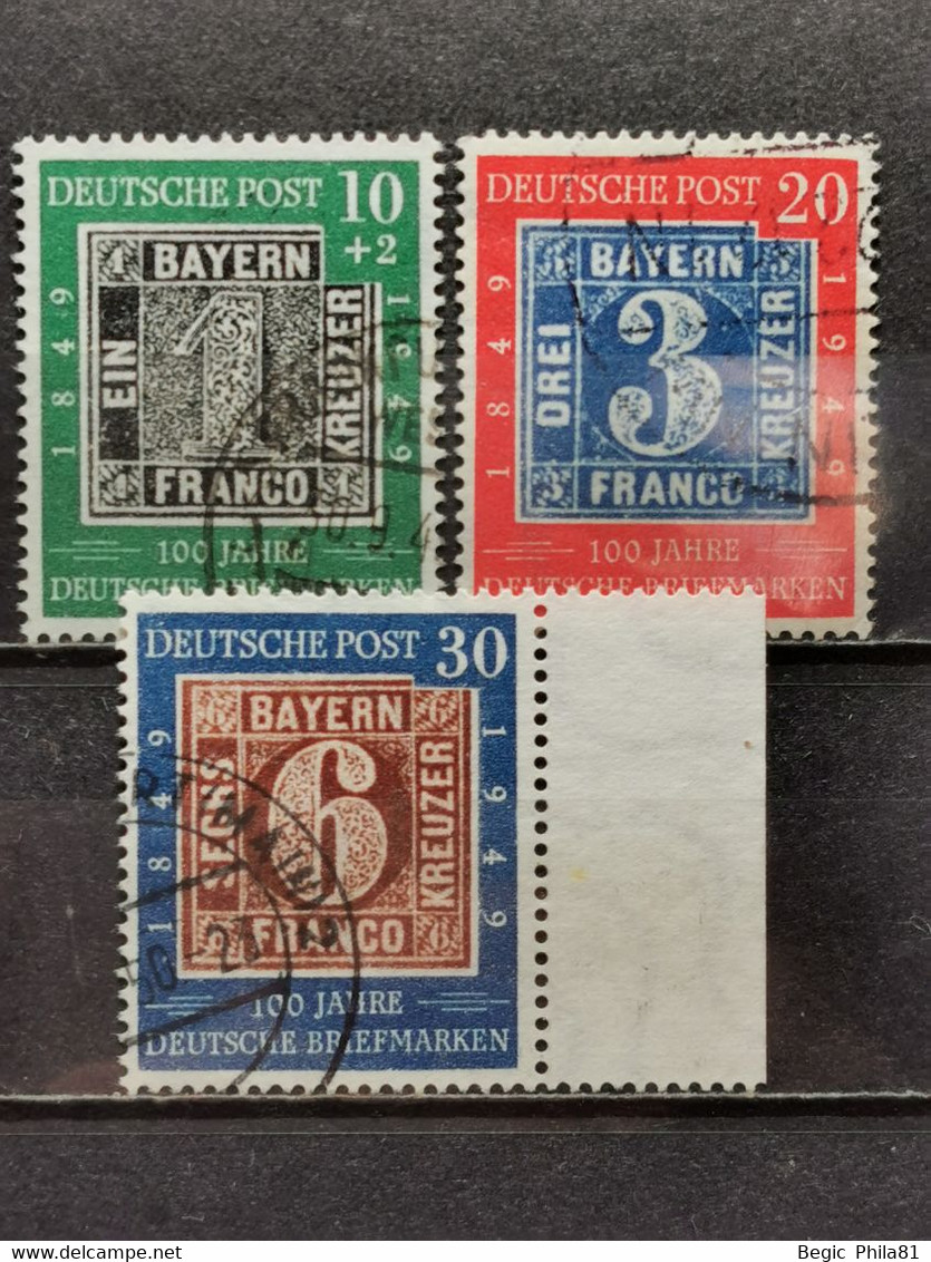 BRD 100 Jahre Deutsche Briefmarke Mi-Nr. 113-115 Gestempelt - Gebraucht