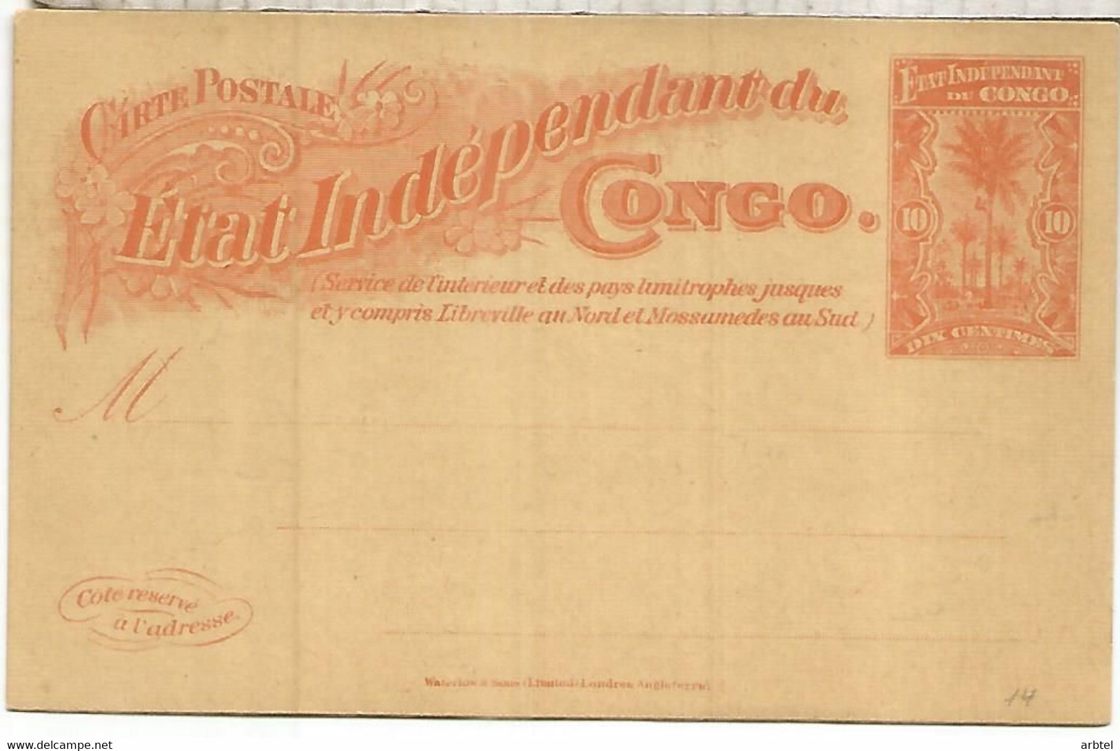 CONGO INDEPENDIENTE ENTERO POSTAL - Covers & Documents