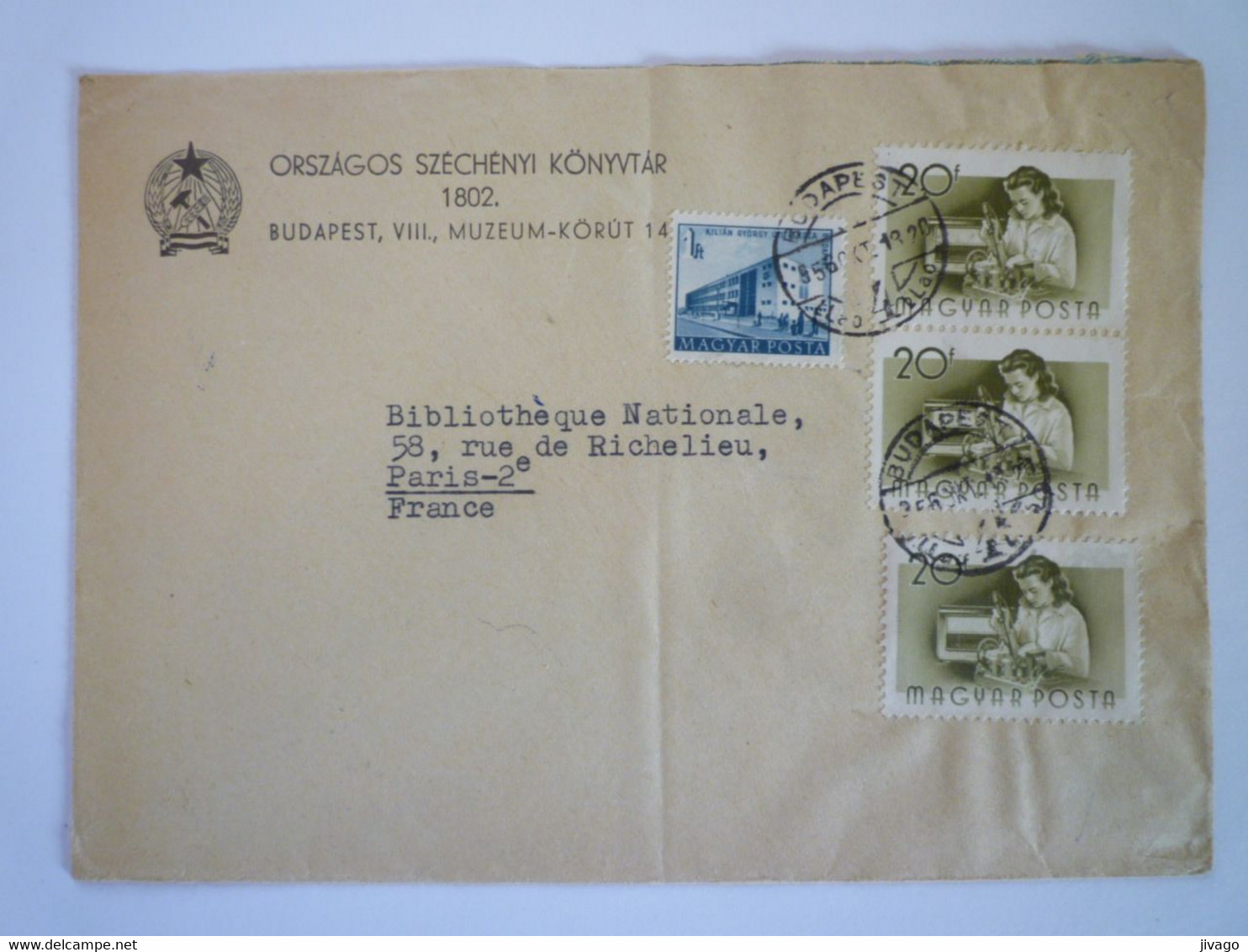 2022 - 3966  Enveloppe Au Départ De  BUDAPEST  à Destination De PARIS   1956   XXX - Cartas & Documentos