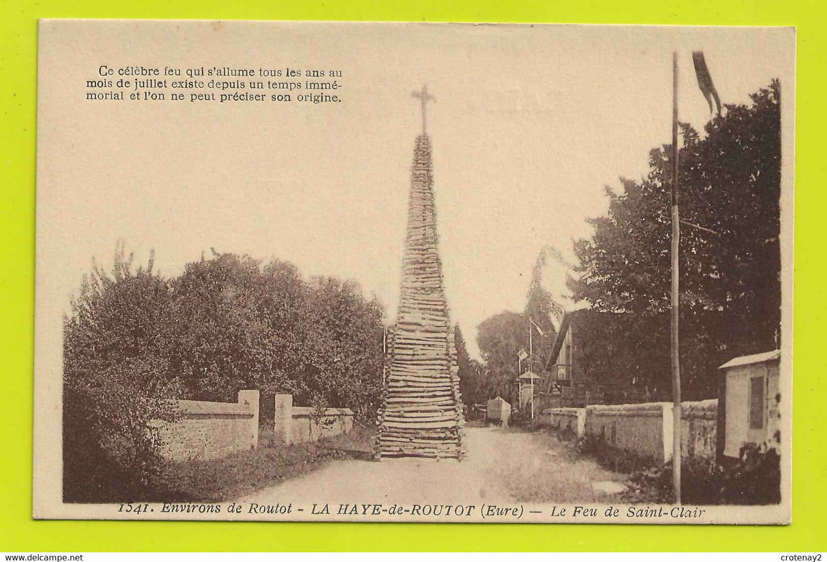 27 Environs De Routot N°1541 LA HAYE DE ROUTOT Le Feu De Saint St Clair VOIR DOS Edit E. Mallet Harfleur - Routot