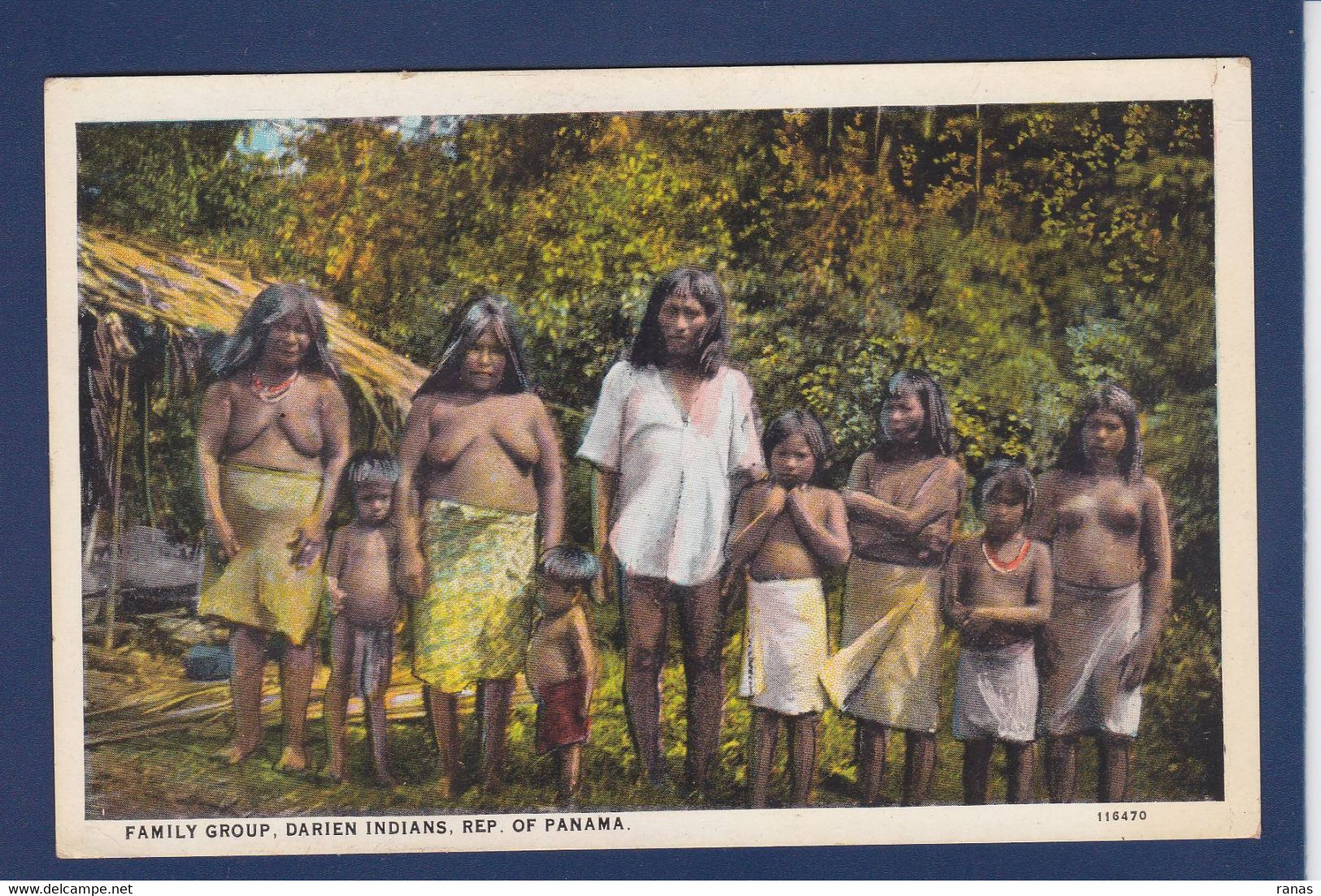 CPA Panama Non Circulé Types Ethnic Indians Nude Nu Féminin - Panama
