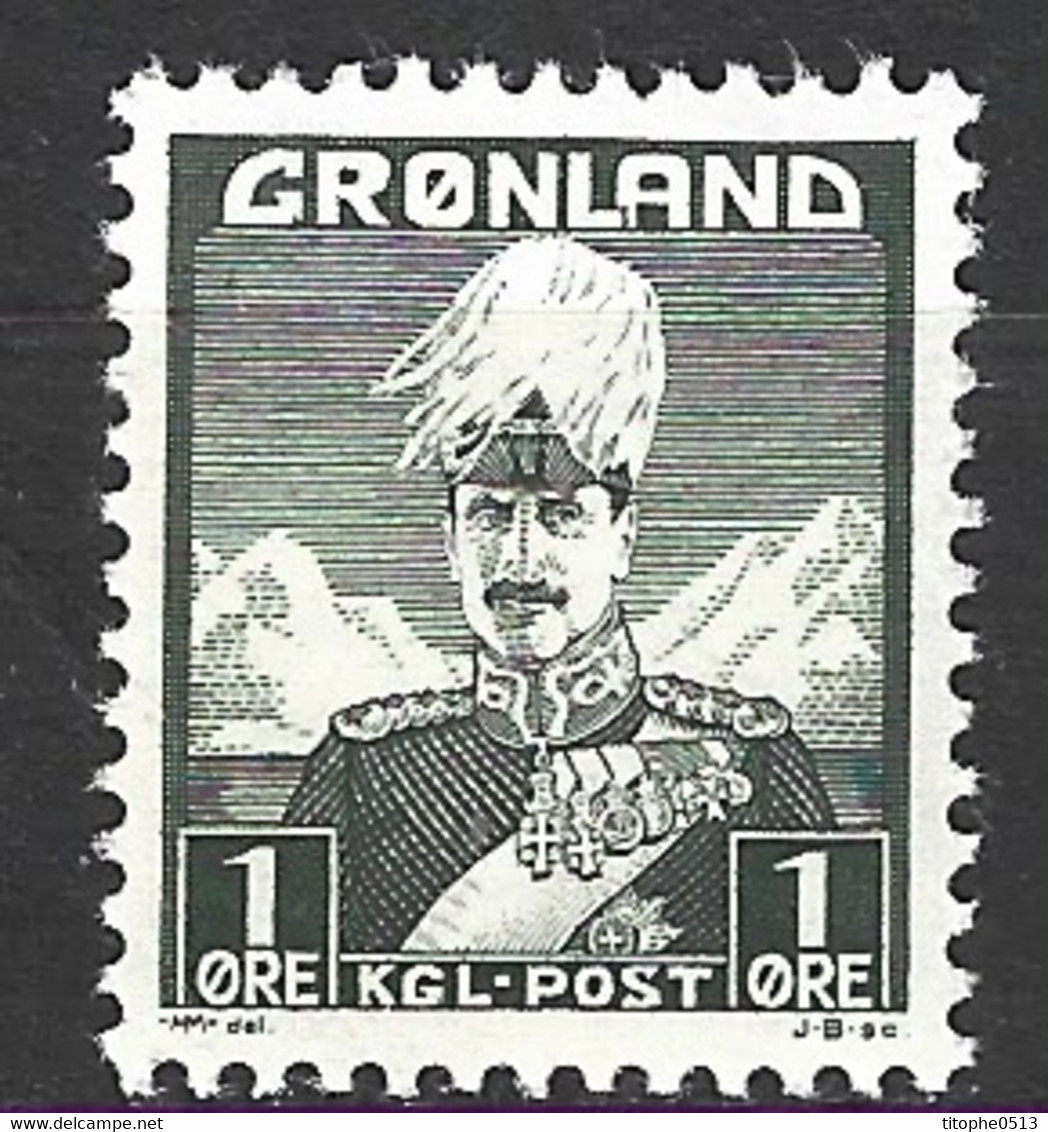 GROENLAND. N°1 De 1938-46. Roi Christian X. - Neufs