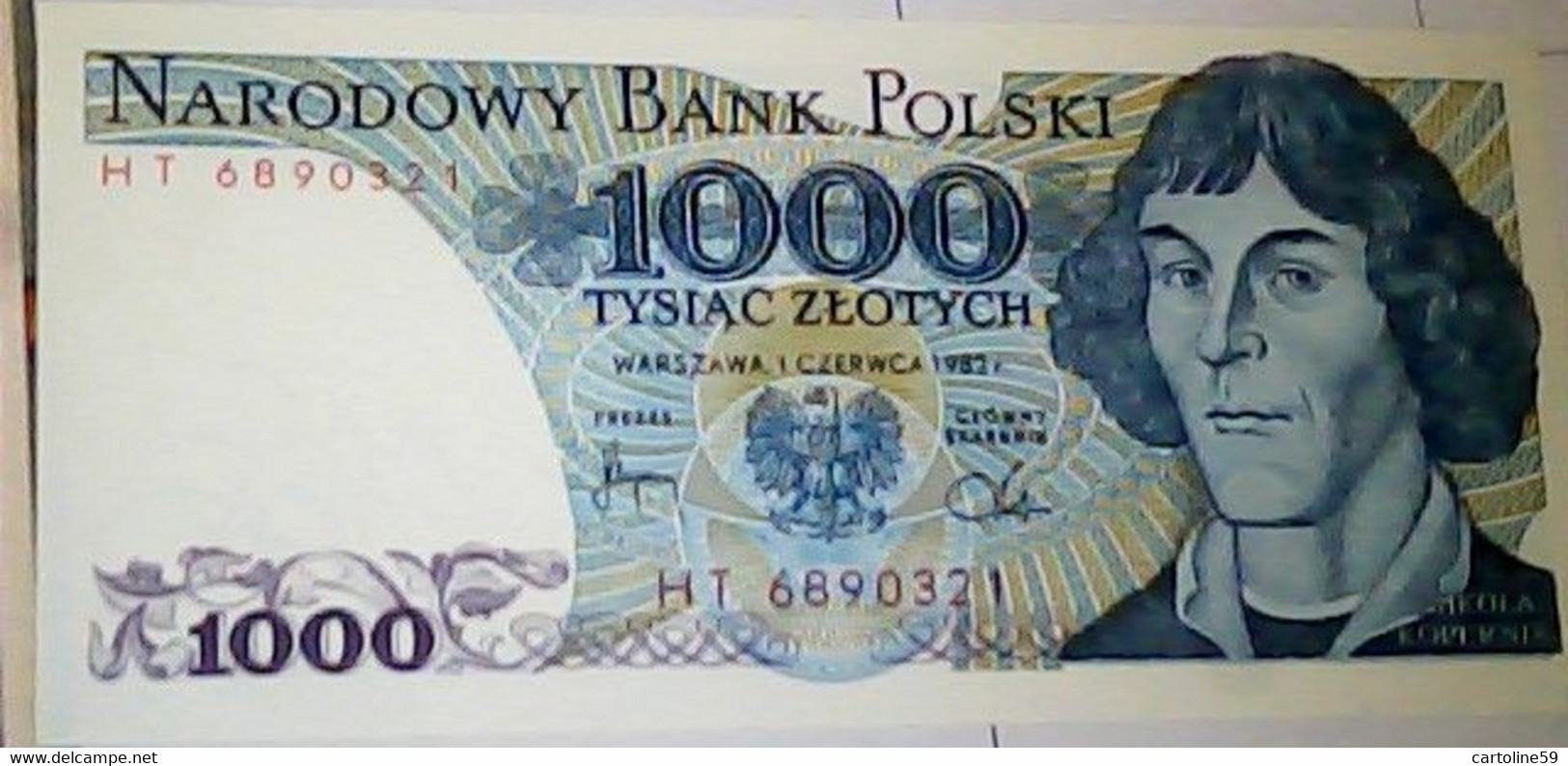 POLONIA NARODOWY BANK POLSKI BILLETE DE 1000 ZLOTYCH- Serie HT N°689032   IY3400 - Pologne