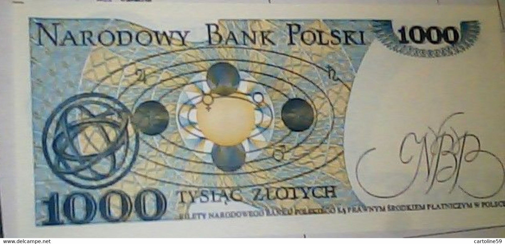 POLONIA NARODOWY BANK POLSKI BILLETE DE 1000 ZLOTYCH- Serie HT N°689032   IY3400 - Pologne