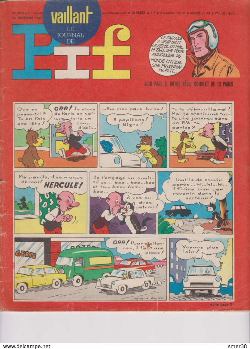 Vaillant Le Journal De PIF - 21éme Année - N°1070 - 14/11/1965 - Pif - Autres