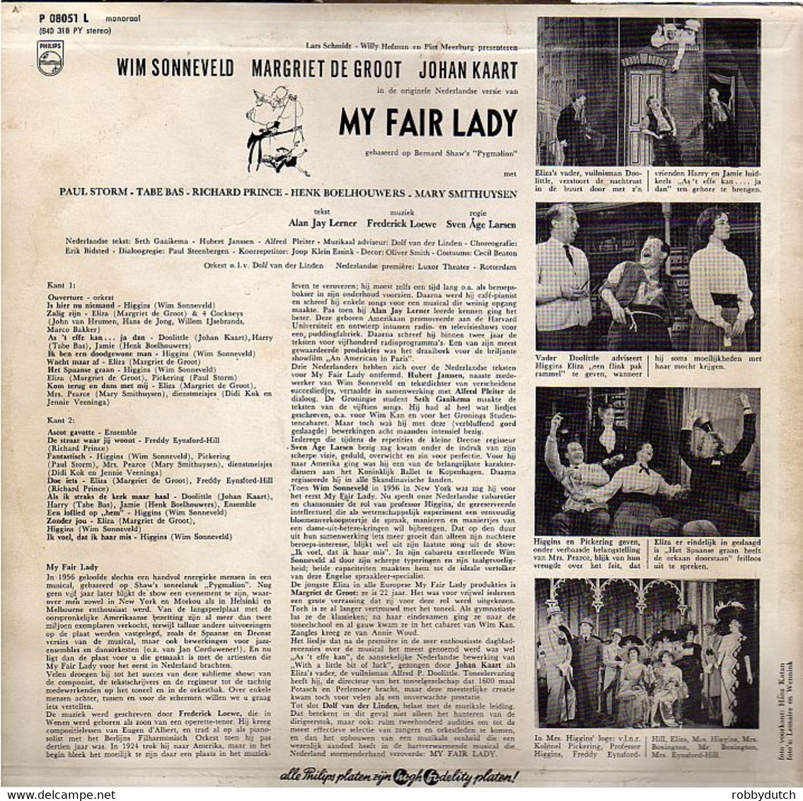 * LP *  MY FAIR LADY (Original Dutch Version With WIM SONNEVELD And JOHAN KAART) 1961 - Musicals