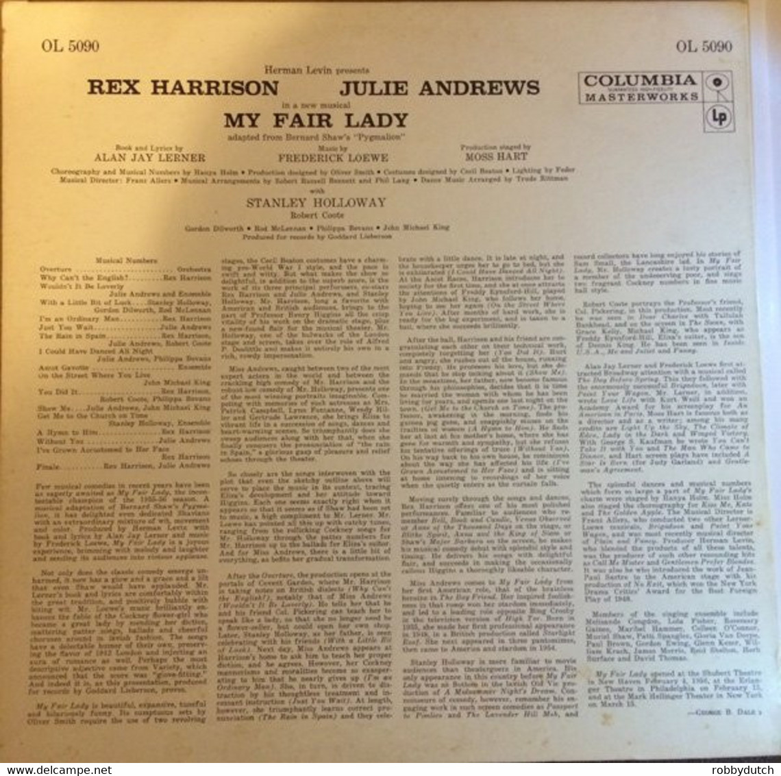 * LP *  MY FAIR LADY With REX HARRISON And JULIE ANDREWS (USA 1963 CBS Masterworks) - Musicales