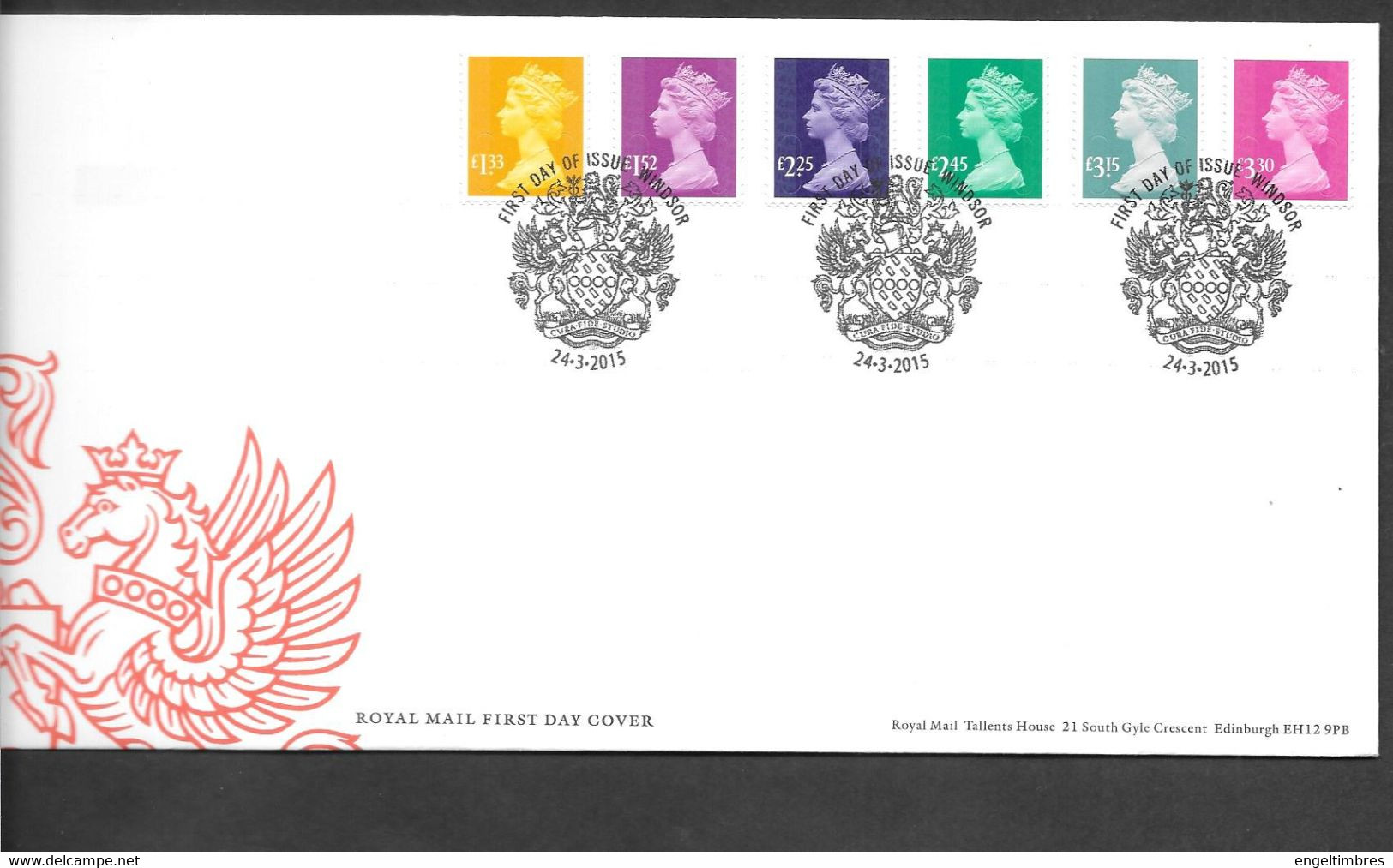 GB - 2015 New Definitive Values (6)    FDC Or  USED  "ON PIECE" - SEE NOTES  And Scans - 2011-2020 Decimal Issues