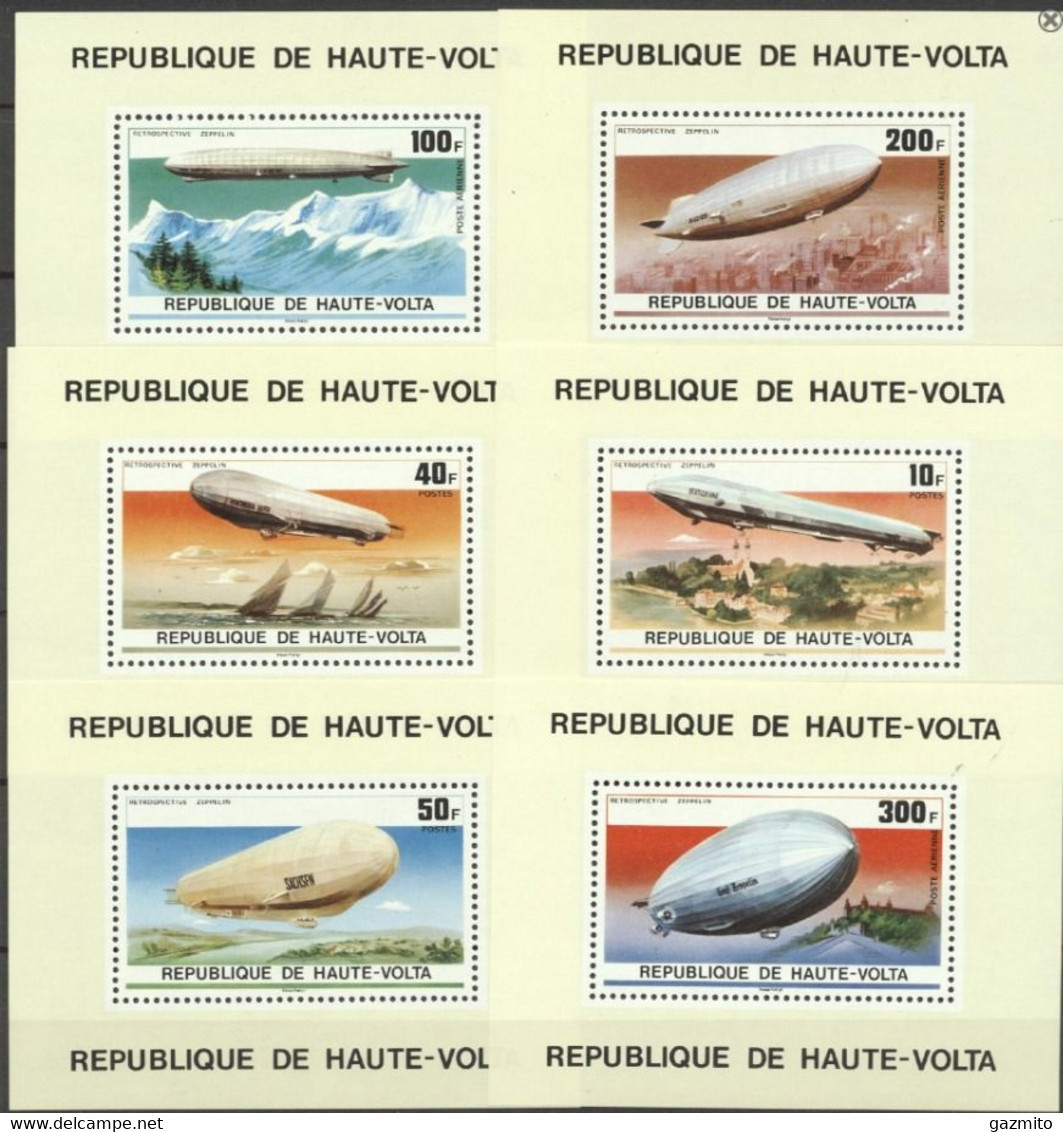 Haute Volta 1976, Dirigibles, 5Block Deluxe - Haute-Volta (1958-1984)