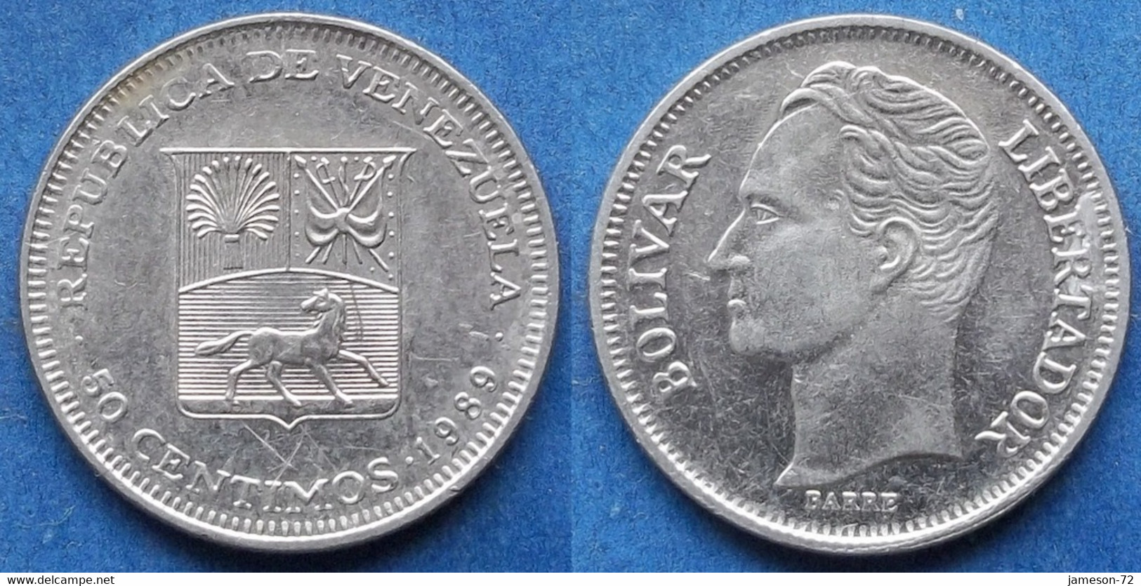 VENEZUELA - 50 Centimos 1989 Y# 41a Reform Coinage (1896-1999) - Edelweiss Coins - Venezuela