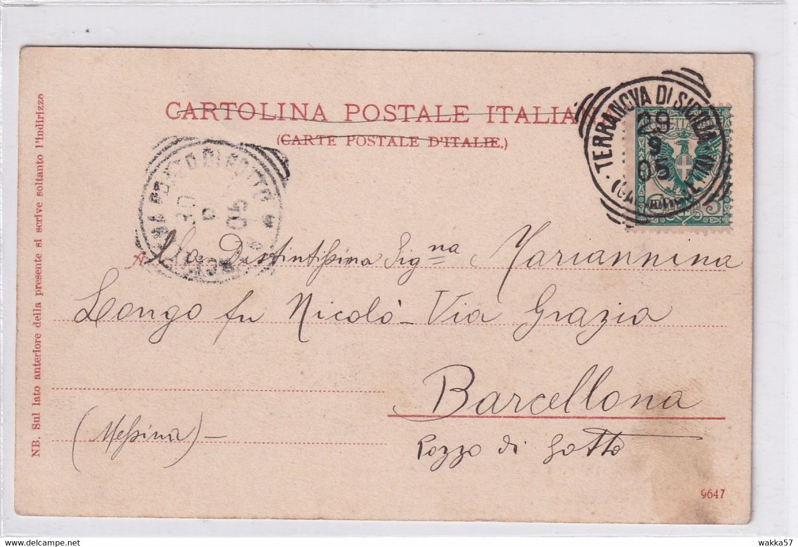 AA843 - Spiaggia Della Marina Terranova Sicilia - Gela -  F.p. Vg. 1905 - Gela