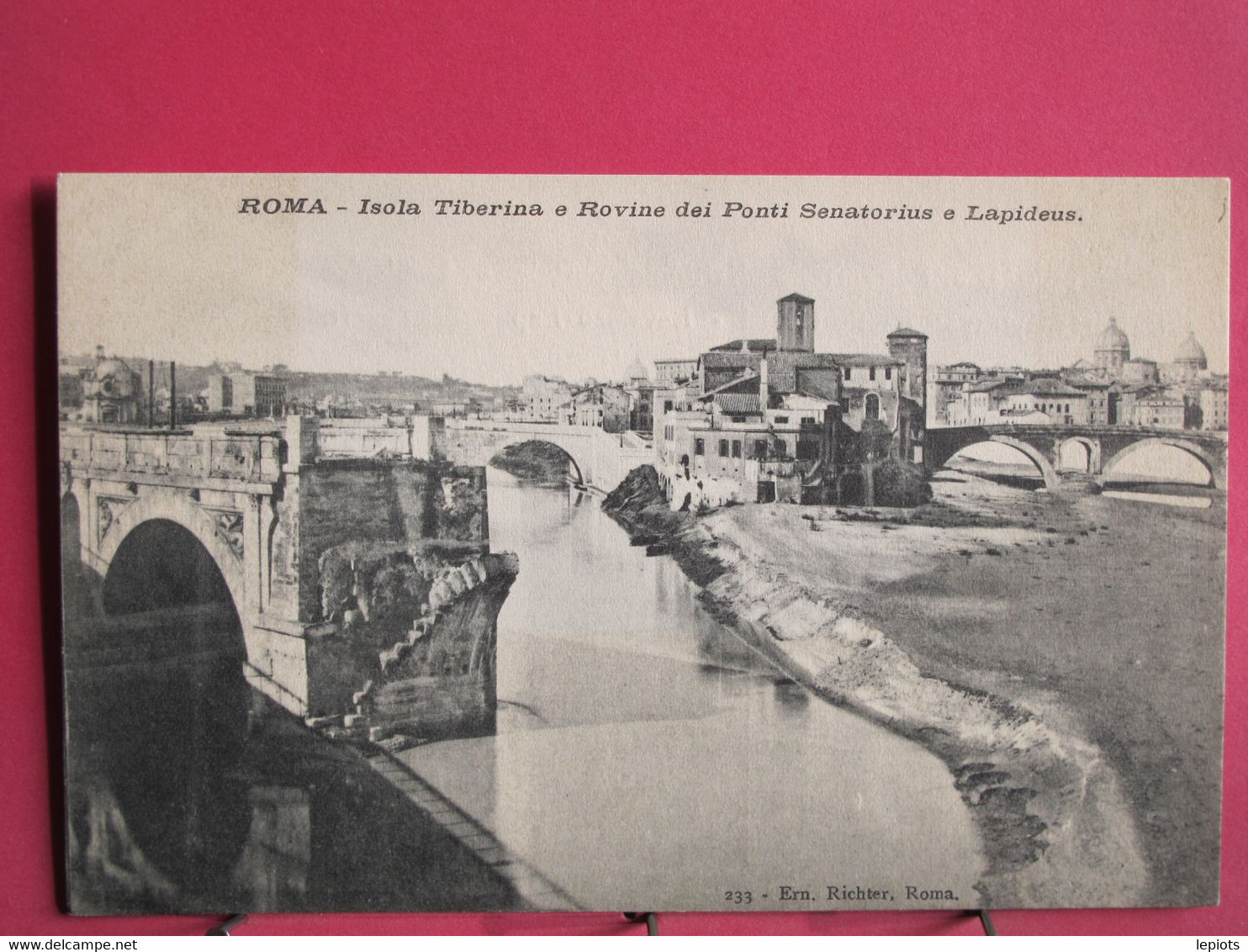 Italie - Roma - Isola Tiberina E Rovine Dei Ponti Senatorius E Lapideus - R/verso - Bridges