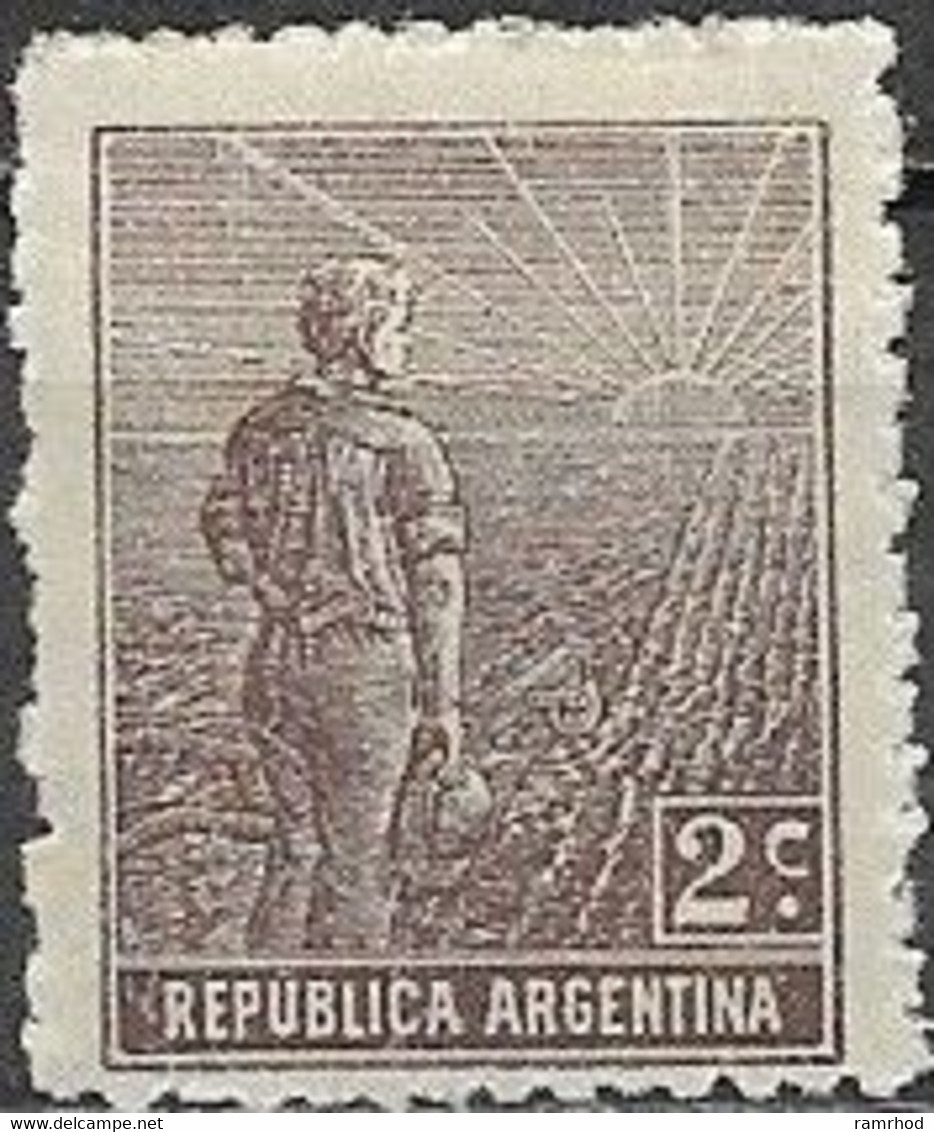 ARGENTINA 1892 Ploughman - 2c. - Brown MH - Neufs