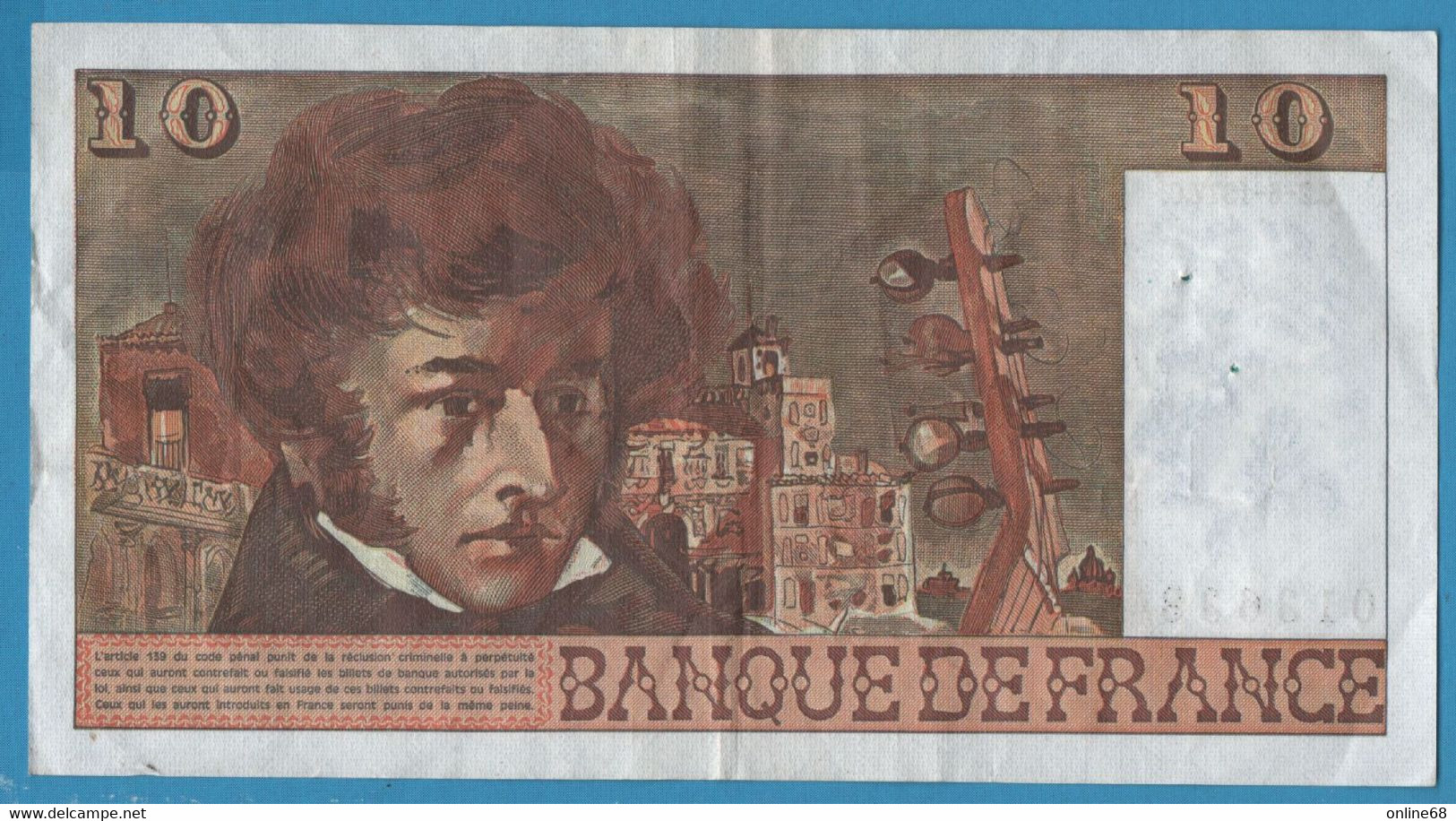 FRANCE 10 FRANCS 02.06.1977 # C.300 F# 63.22 BERLIOZ - 10 F 1972-1978 ''Berlioz''