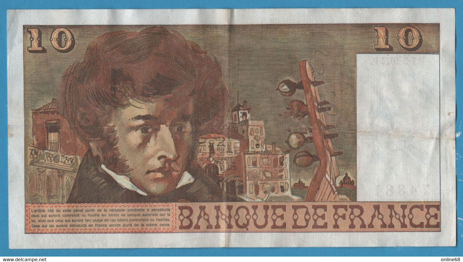 FRANCE 10 FRANCS 07.02.1974 # W.28 F# 63.3 BERLIOZ - 10 F 1972-1978 ''Berlioz''