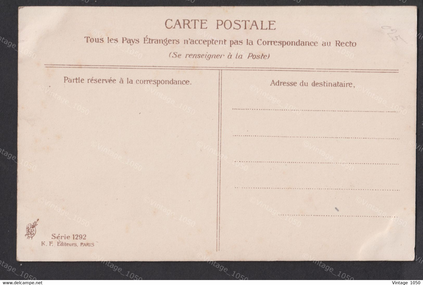 ✅ CPA Illustrateur ASTI A. Série 1292 Profil Demoiselle Broche Rouge Circa 1907  K.F. Editions - Paris +/-9x14cm #988069 - Asti