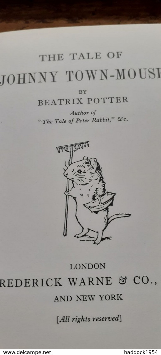 The Tale Of JOHNNY TOWN-MOUSE BEATRIX POTTER Frederick Warne 1973 - Libros Ilustrados