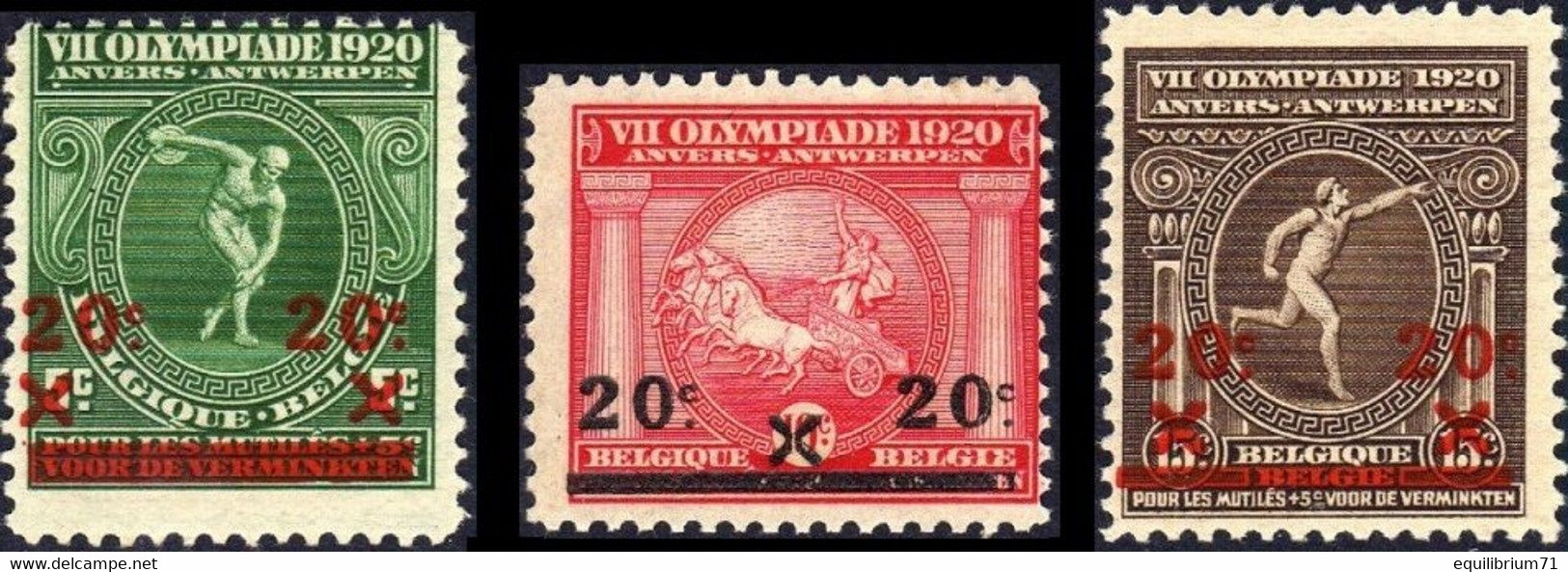 184/186** - VIIe Olympiade - Anvers / Antwerpen - BELGIQUE / BELGIË / BELGIEN - Verano 1920: Amberes (Anvers)