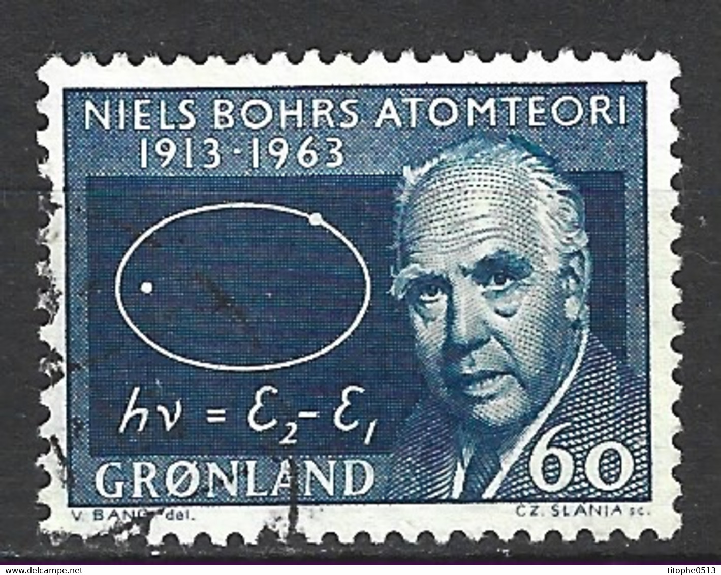 GROENLAND. N°54 Oblitéré De 1963. Niels Bohr. - Atomo