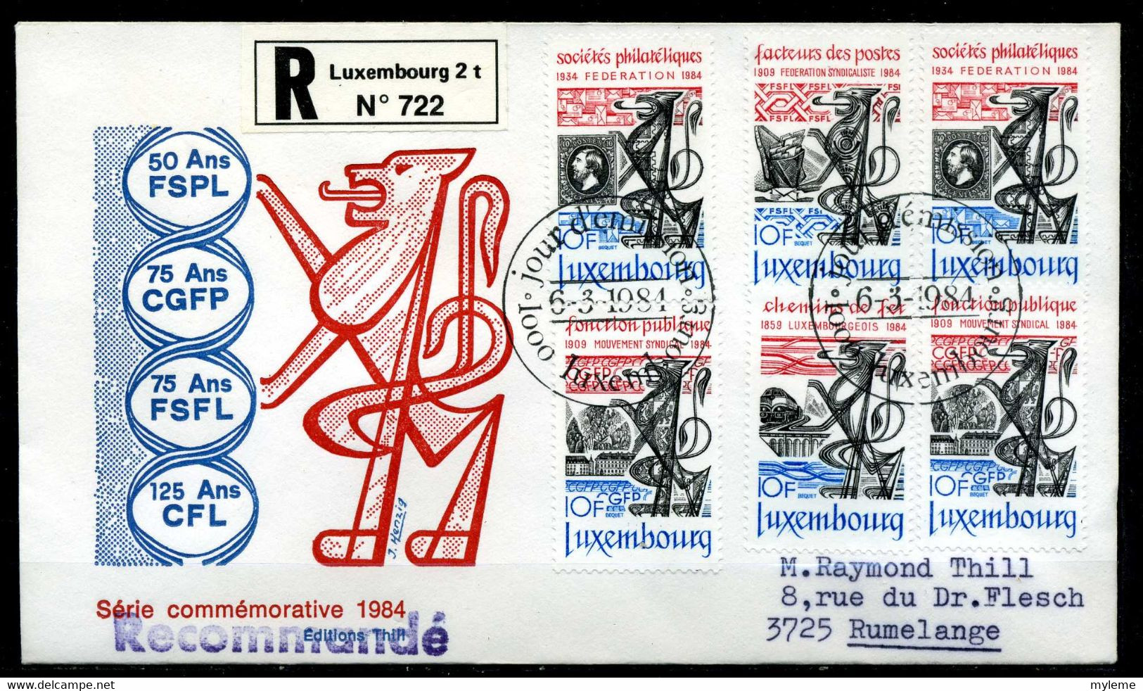 Z25-16 Luxembourg  FDC 1er Jour N° 1043 + 1044 En Parfait état. A Saisir !!! - Briefe U. Dokumente