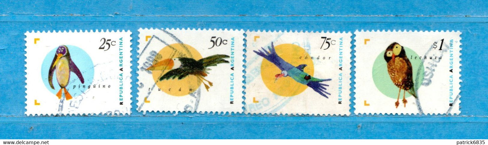 (Us.7) Argentina ° 1995 - OISEAUX. Yv. 1879-1880-1881-1889.  Oblitérer. - Gebraucht