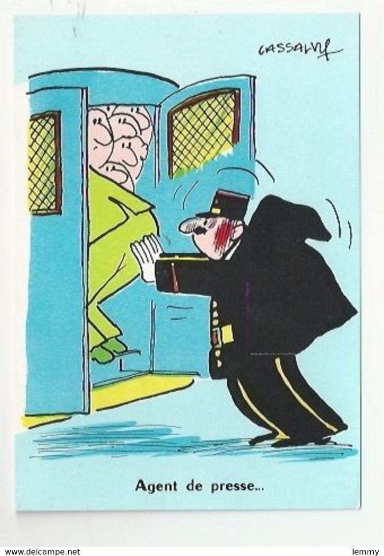 HUMOUR POLICE -  ILLUSTRATEUR : LASSALVY - - AGENTS - L'AGENT DE PRESSE... - Lassalvy