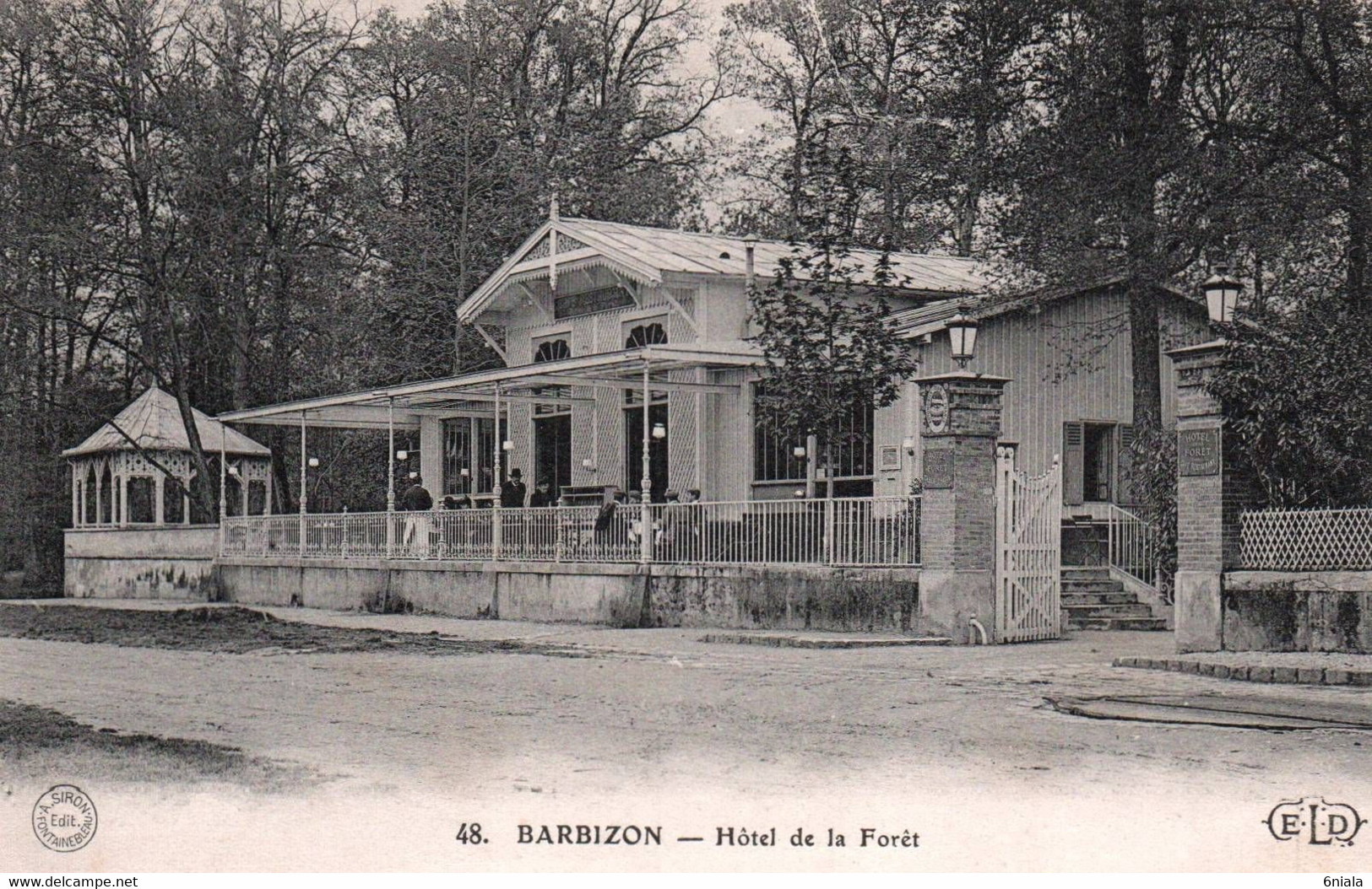 14561 BARBIZON  Hôtel De La Forêt    (recto-verso) 77 - Barbizon