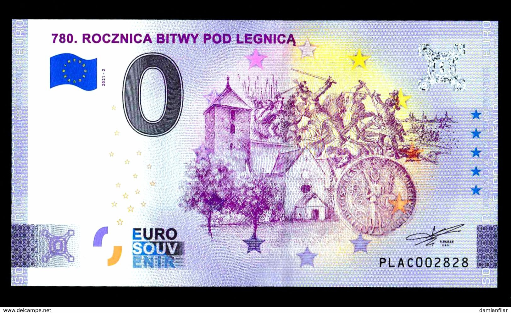 0 Euro Souvenir 780 Rocznica Bitwy Pod Legnica Normal Poland PLAC	2021-1 Nr.2828 - Pologne