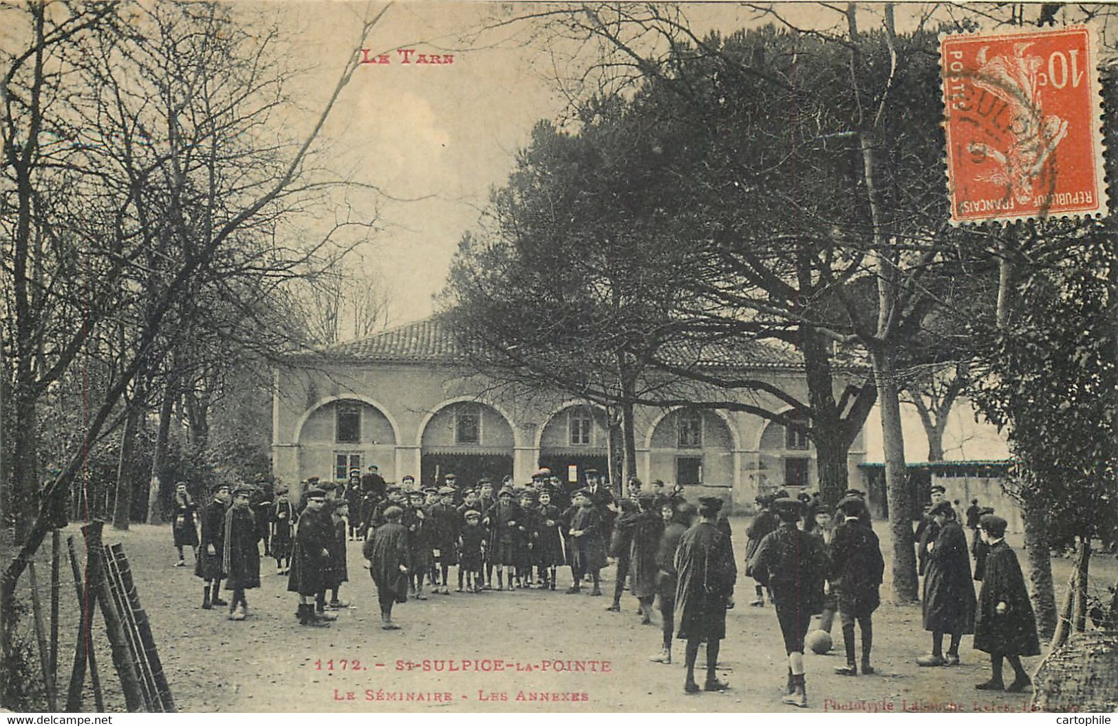 81 - SAINT SULPICE LA POINTE - Le Séminaire - Les Annexes - Animée Enfants 1916 Cachet Postal Gare - Saint Sulpice