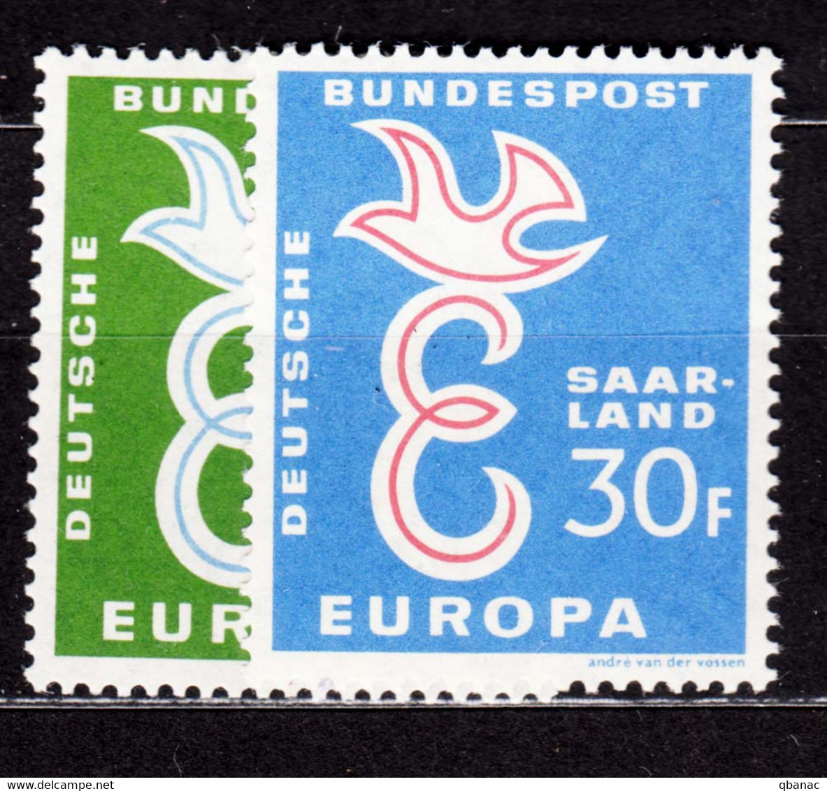 Saar Sarre 1958 Europa Mi#439-440 Mint Never Hinged - Neufs
