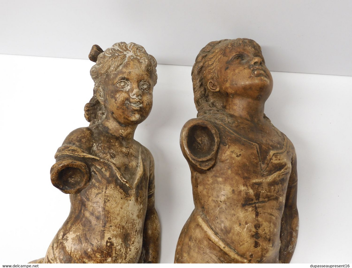 *2 ANCIENNES STATUES en PLATRE Paul OGO Statuaire EB ERNEST FONTANIE Editeur   E