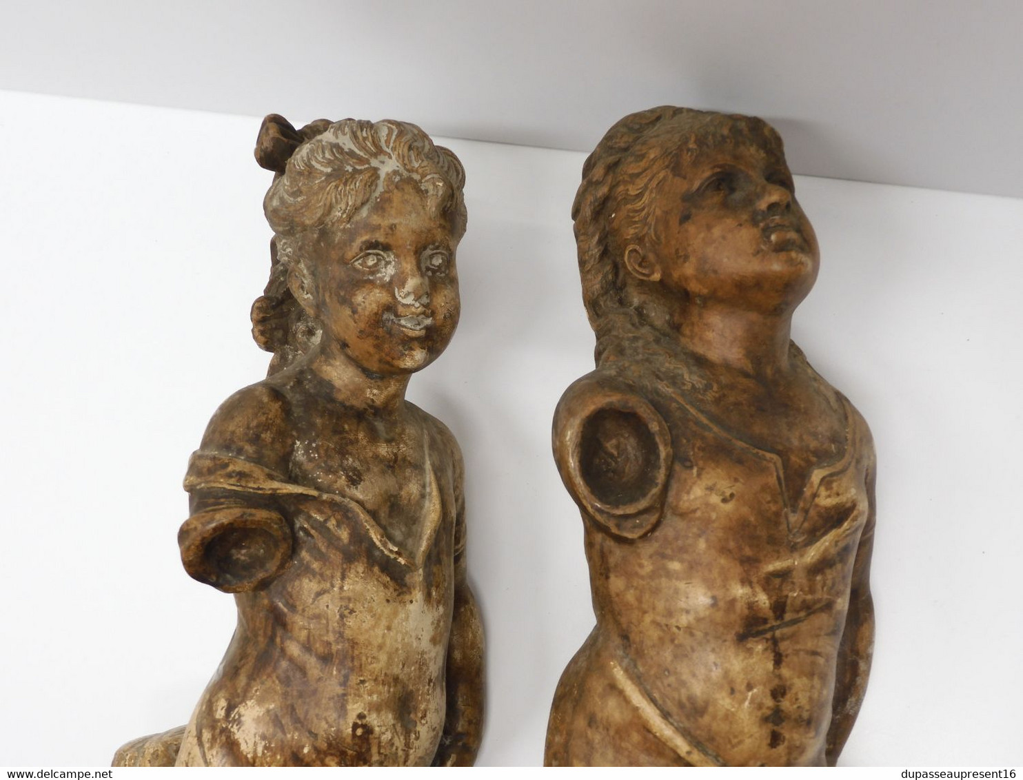 *2 ANCIENNES STATUES en PLATRE Paul OGO Statuaire EB ERNEST FONTANIE Editeur   E