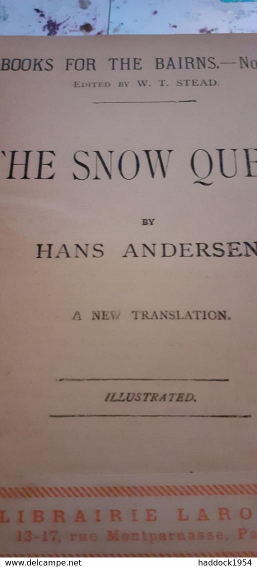 The Snow Queen A Story For Christmas HANS ANDERSEN Books For The Bairn 1910 - Sprookjes & Fantasie
