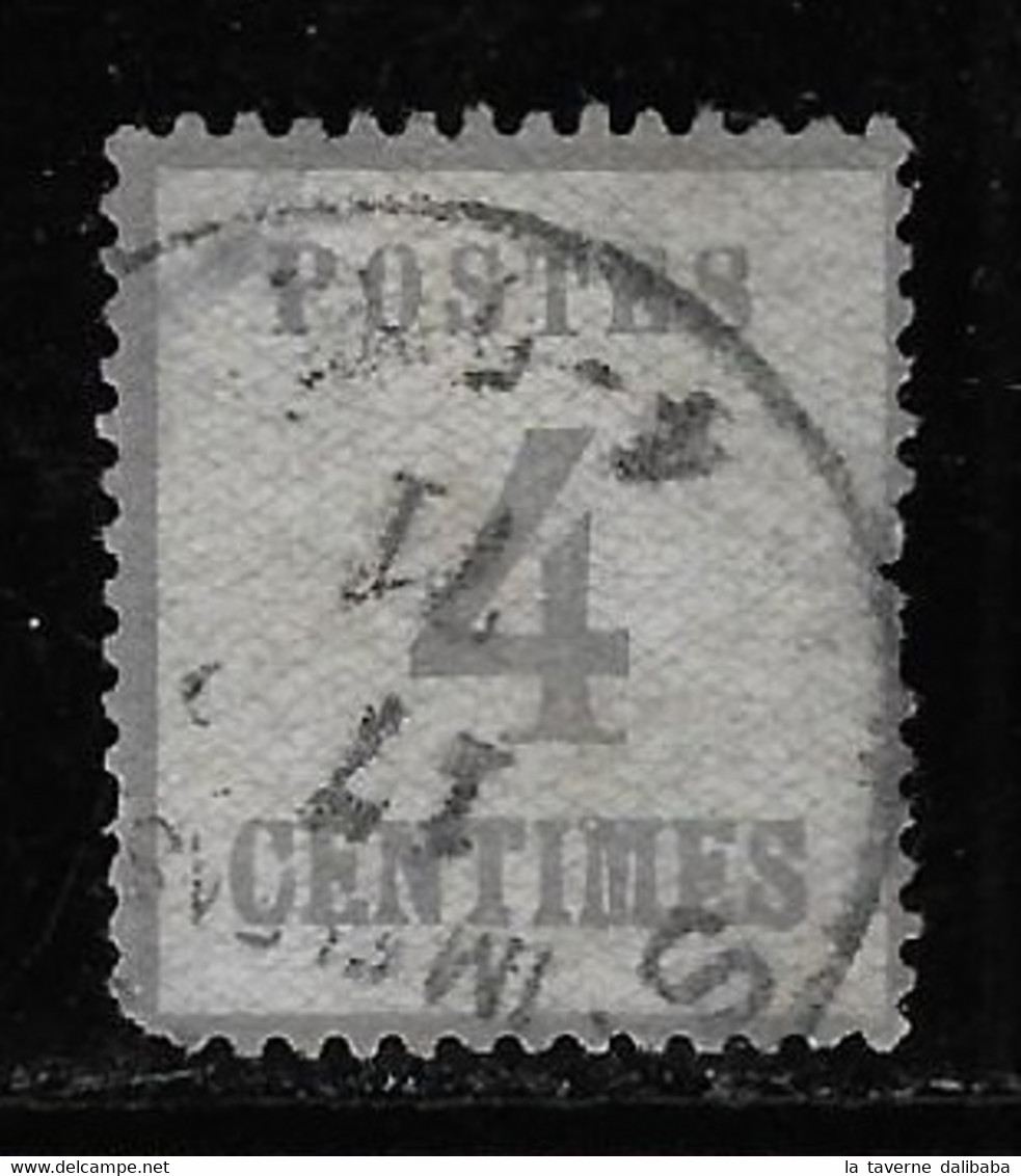 ALSACE-LORRAINE N° 3 4 C. GRIS-LILAS OBLITERE COTE 135 € - Used Stamps
